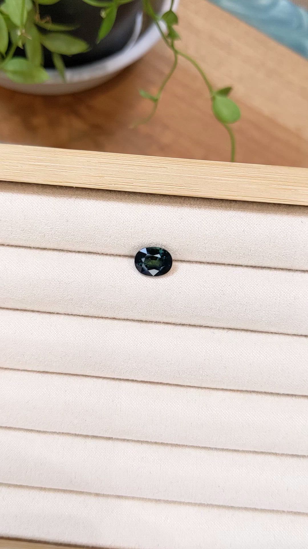 2.58 Ct. Bluish Green Sapphire from Ceylon (Sri Lanka) Size Video