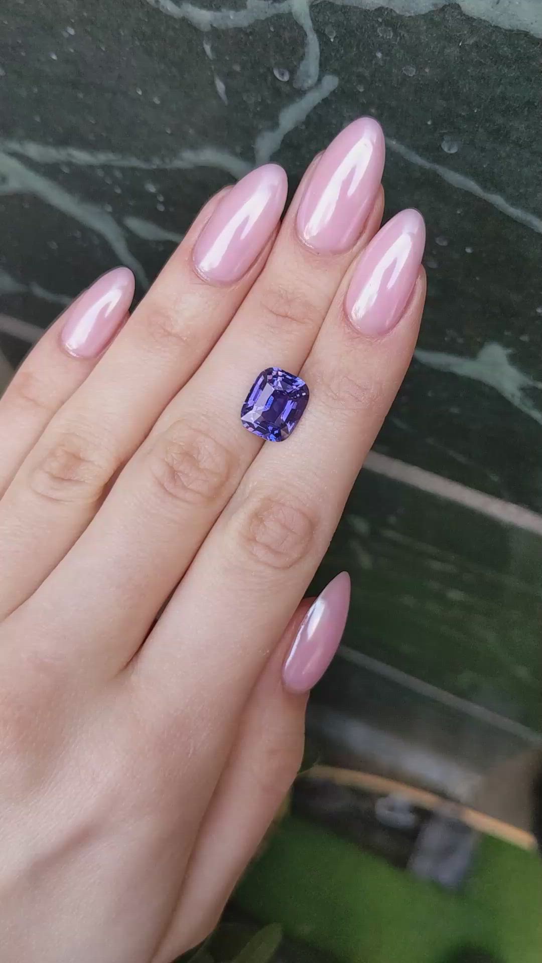 6.14 Ct. Purple Sapphire from Madagascar Size Video