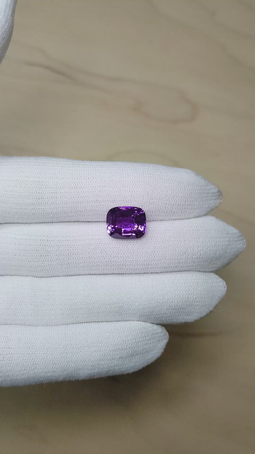 6.14 Ct. Purple Sapphire from Madagascar Size Video