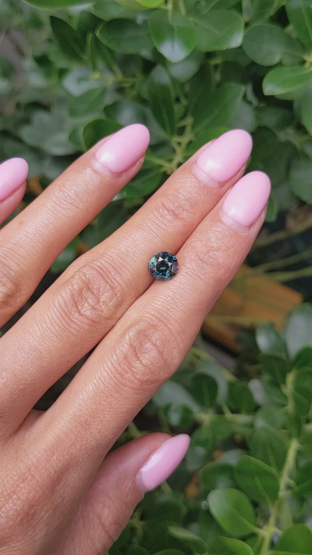 2.03 Ct. Bluish Green Sapphire from Madagascar Size Video