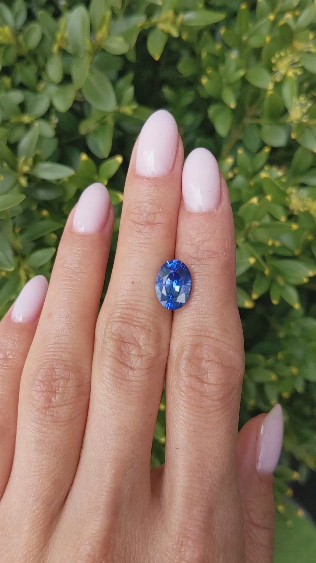 4.13 Ct. Blue Sapphire from Ceylon (Sri Lanka) Size Video