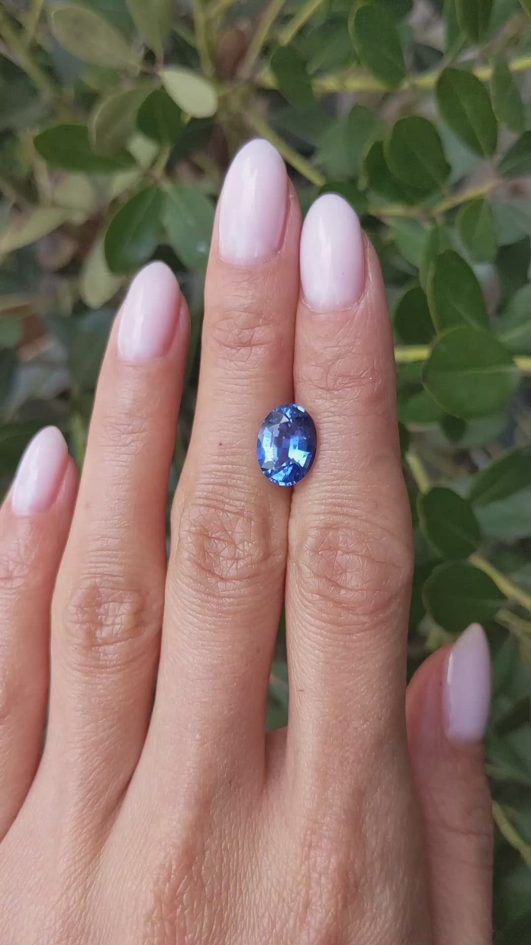 3.70 Ct. Blue Sapphire from Ceylon (Sri Lanka) Size Video