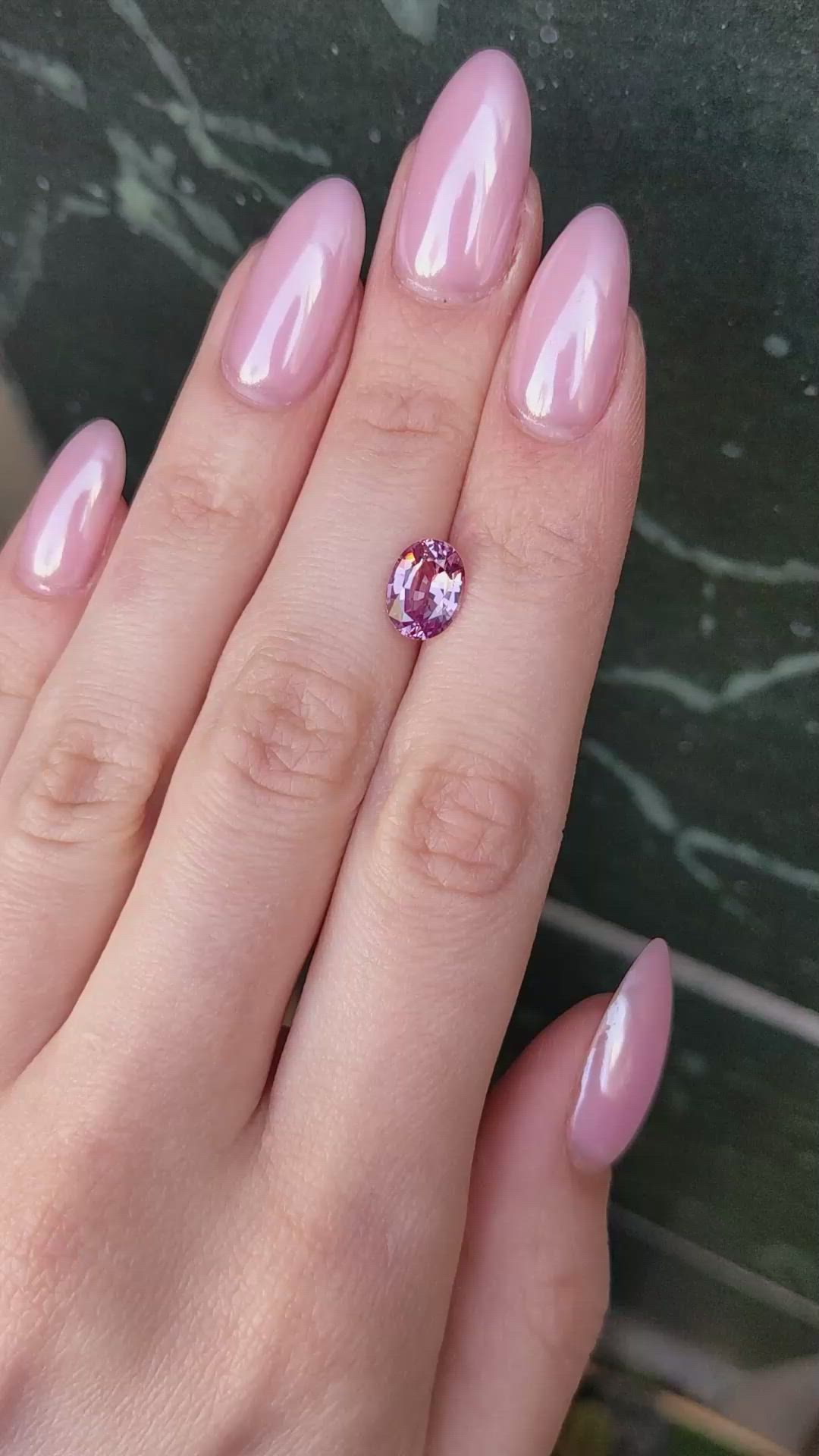 2.34 Ct. Purplish Pink Sapphire from Ceylon (Sri Lanka) Size Video