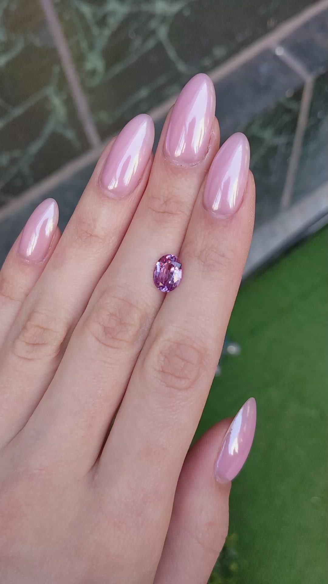 2.34 Ct. Purplish Pink Sapphire from Ceylon (Sri Lanka) Size Video