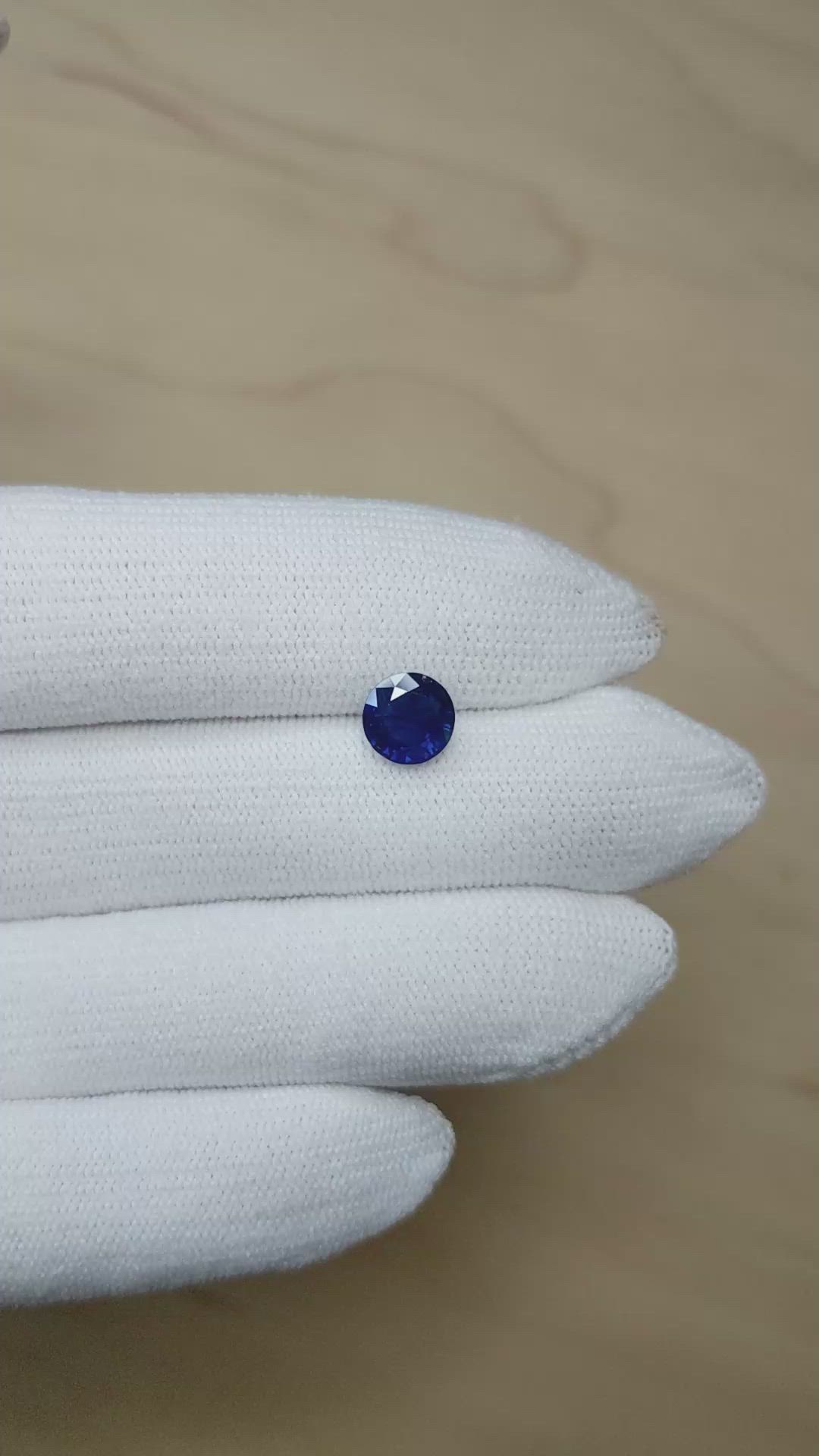 2.06 Ct. Blue Sapphire from Ceylon (Sri Lanka) Size Video