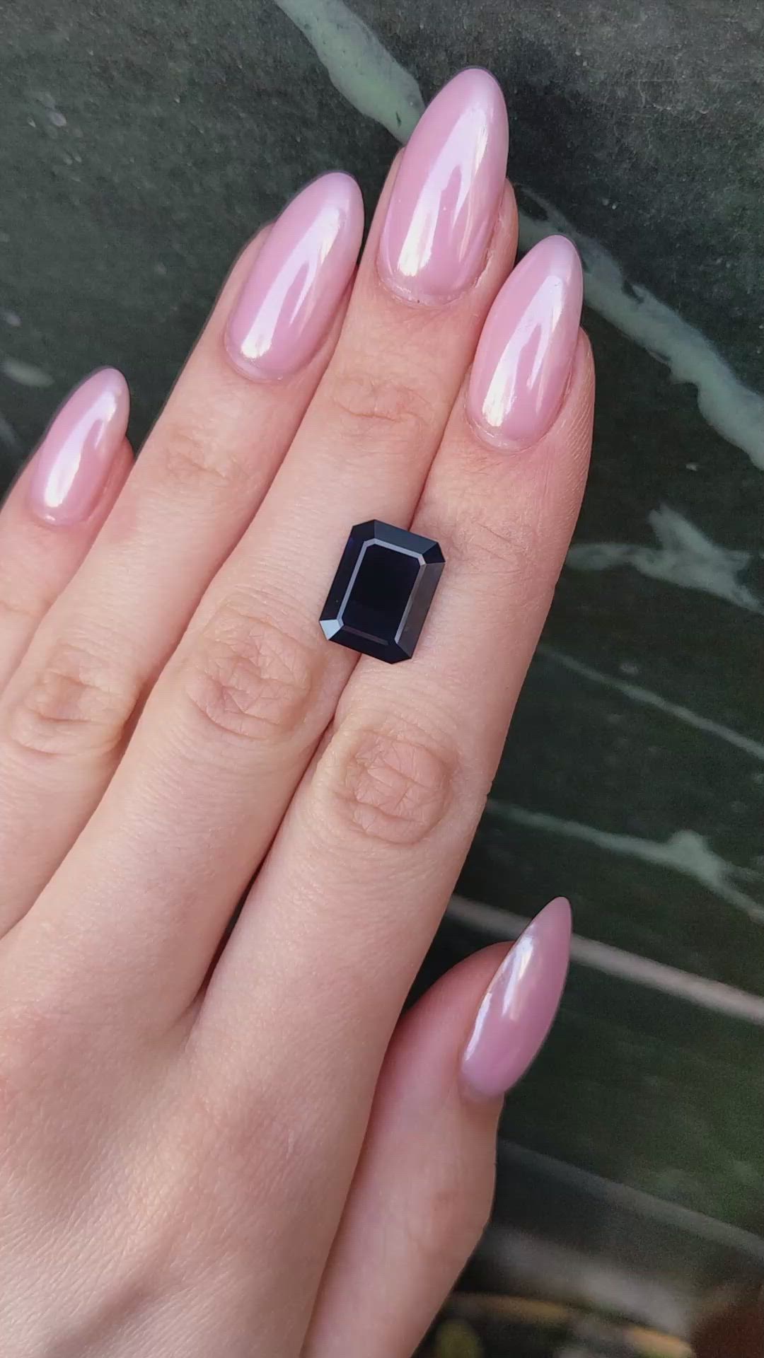 6.99 Ct. Blue Sapphire from Ceylon (Sri Lanka) Size Video