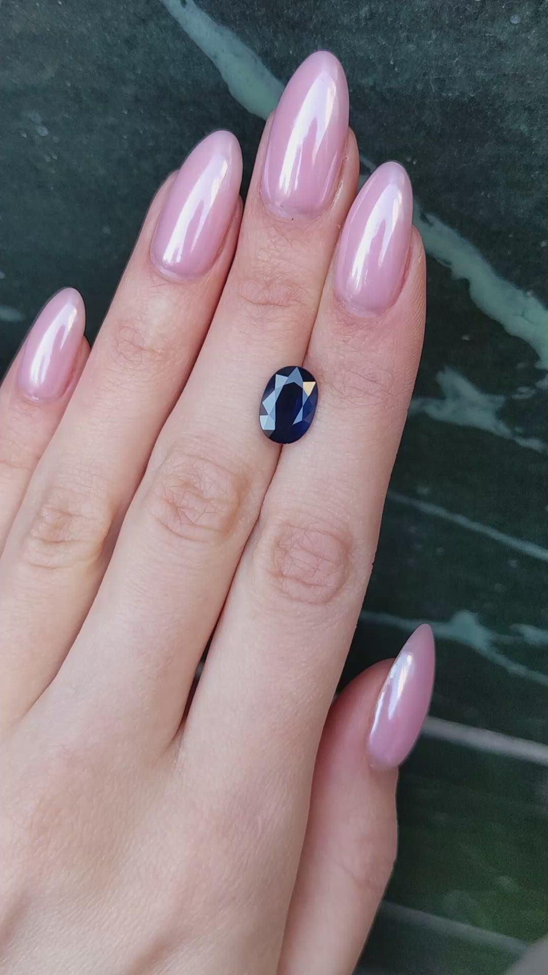 3.42 Ct. Blue Sapphire from Ceylon (Sri Lanka) Size Video