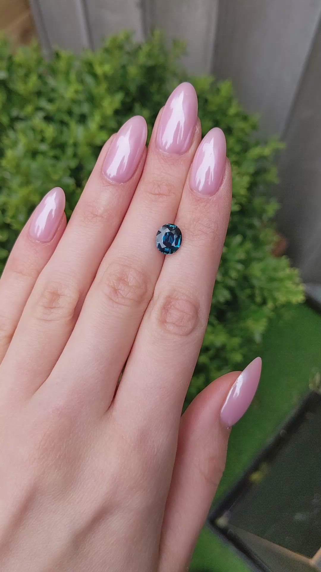 3.00 Ct. Greenish Blue Sapphire from Madagascar Size Video