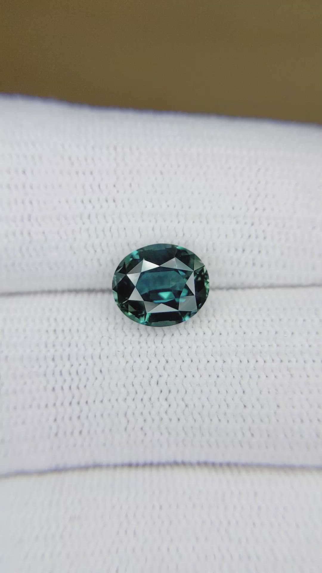 3.00 Ct. Greenish Blue Sapphire from Madagascar Size Video