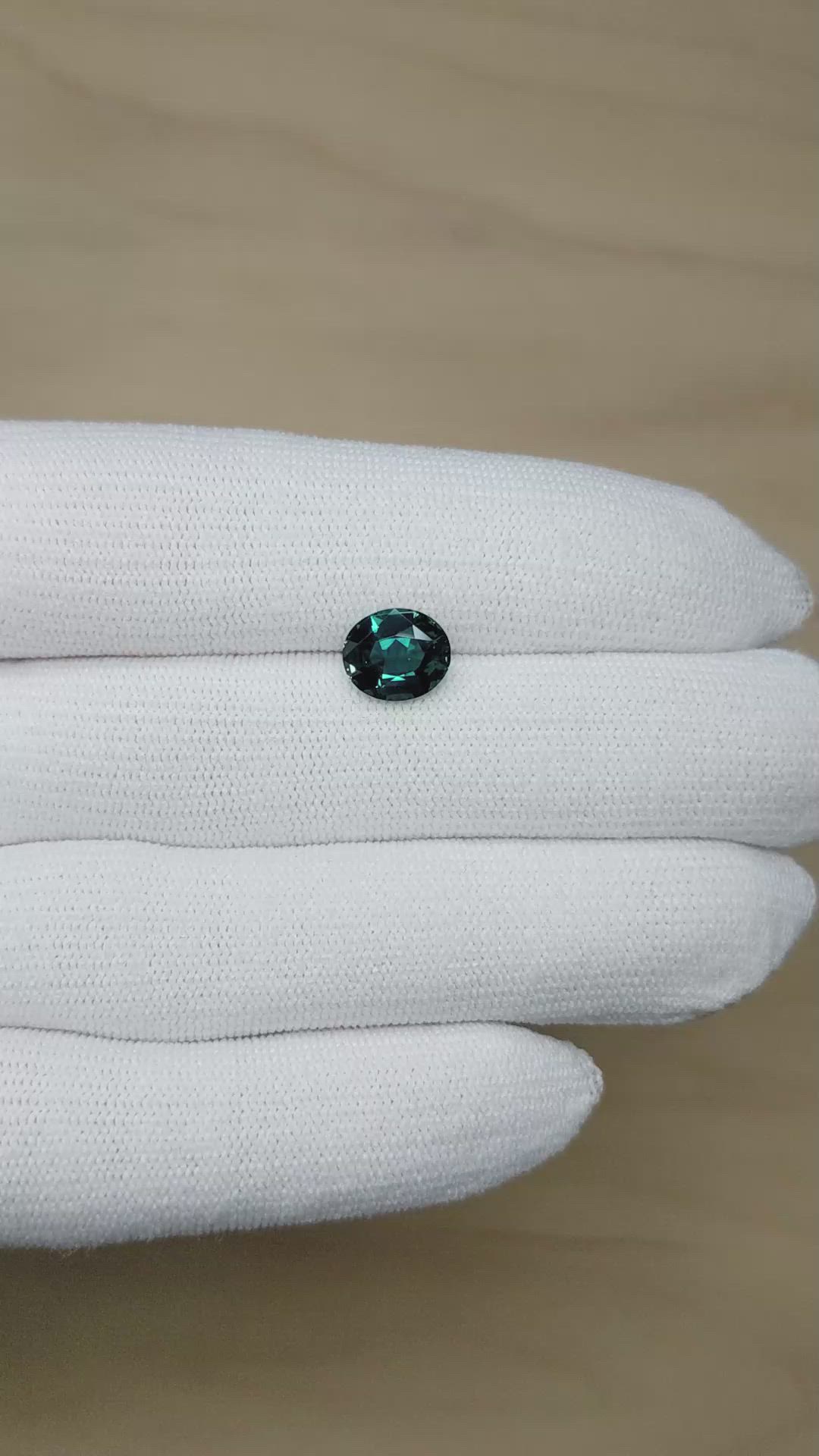 3.00 Ct. Greenish Blue Sapphire from Madagascar Size Video
