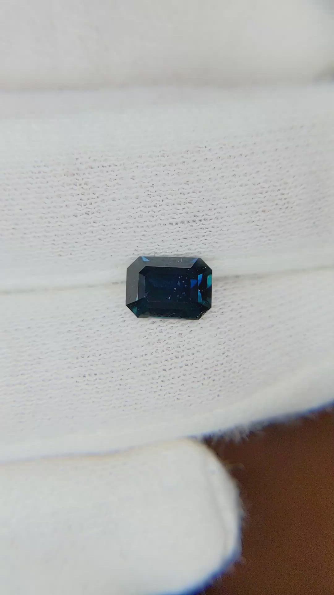 1.56 Ct. Greenish Blue Sapphire from Madagascar Size Video