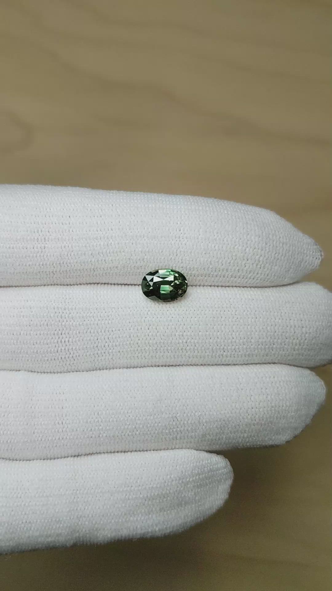 2.15 Ct. Yellowish Green Sapphire from Madagascar Size Video