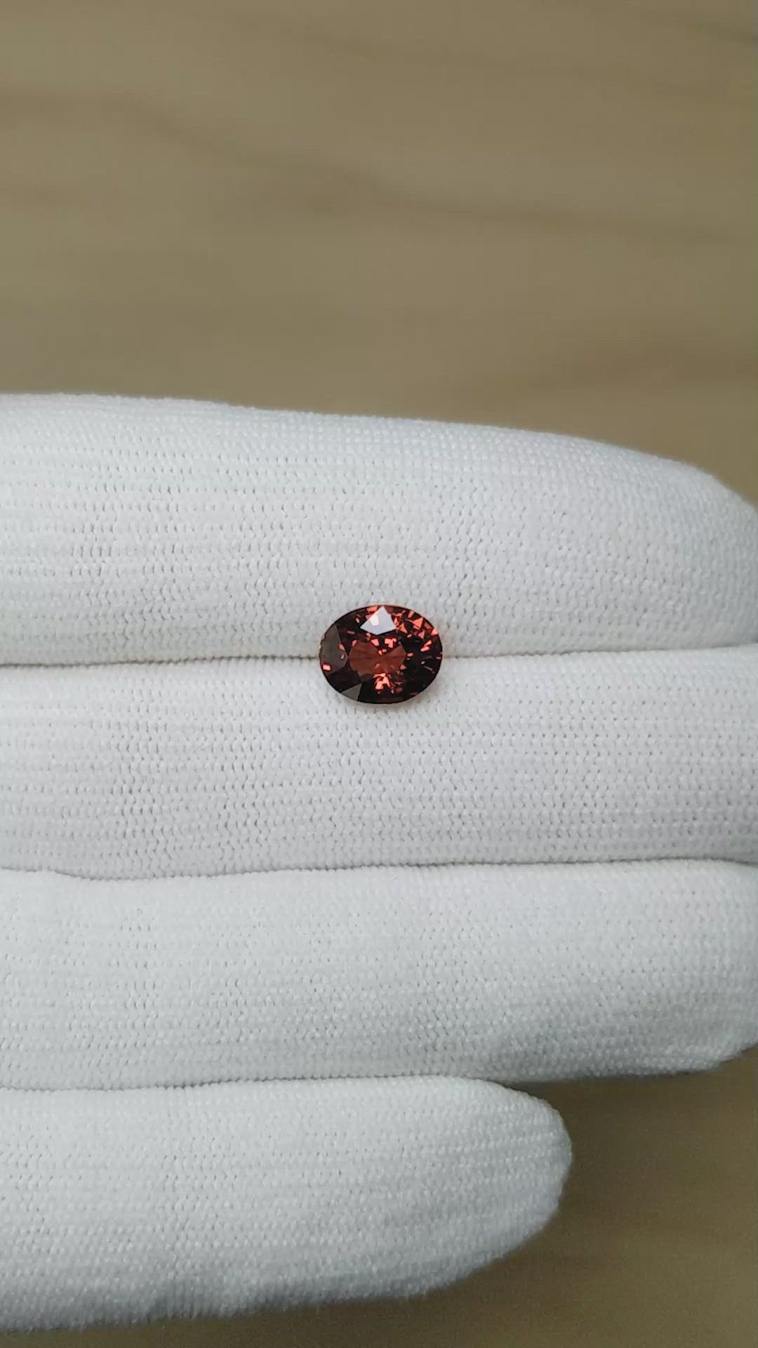 3.05 Ct. Orangish Brown Sapphire from Ceylon (Sri Lanka) Size Video