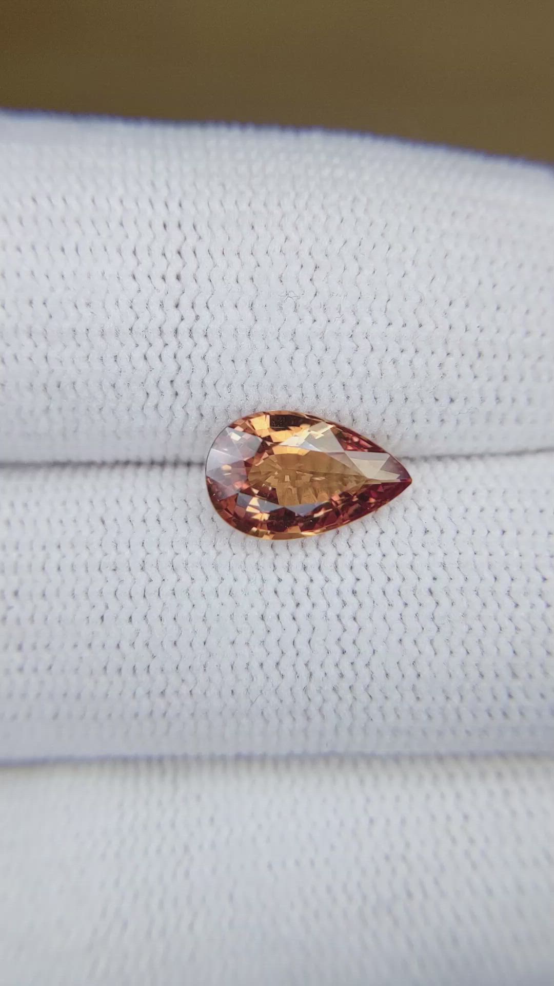 2.05 Ct. Padparadscha Sapphire from Madagascar Size Video