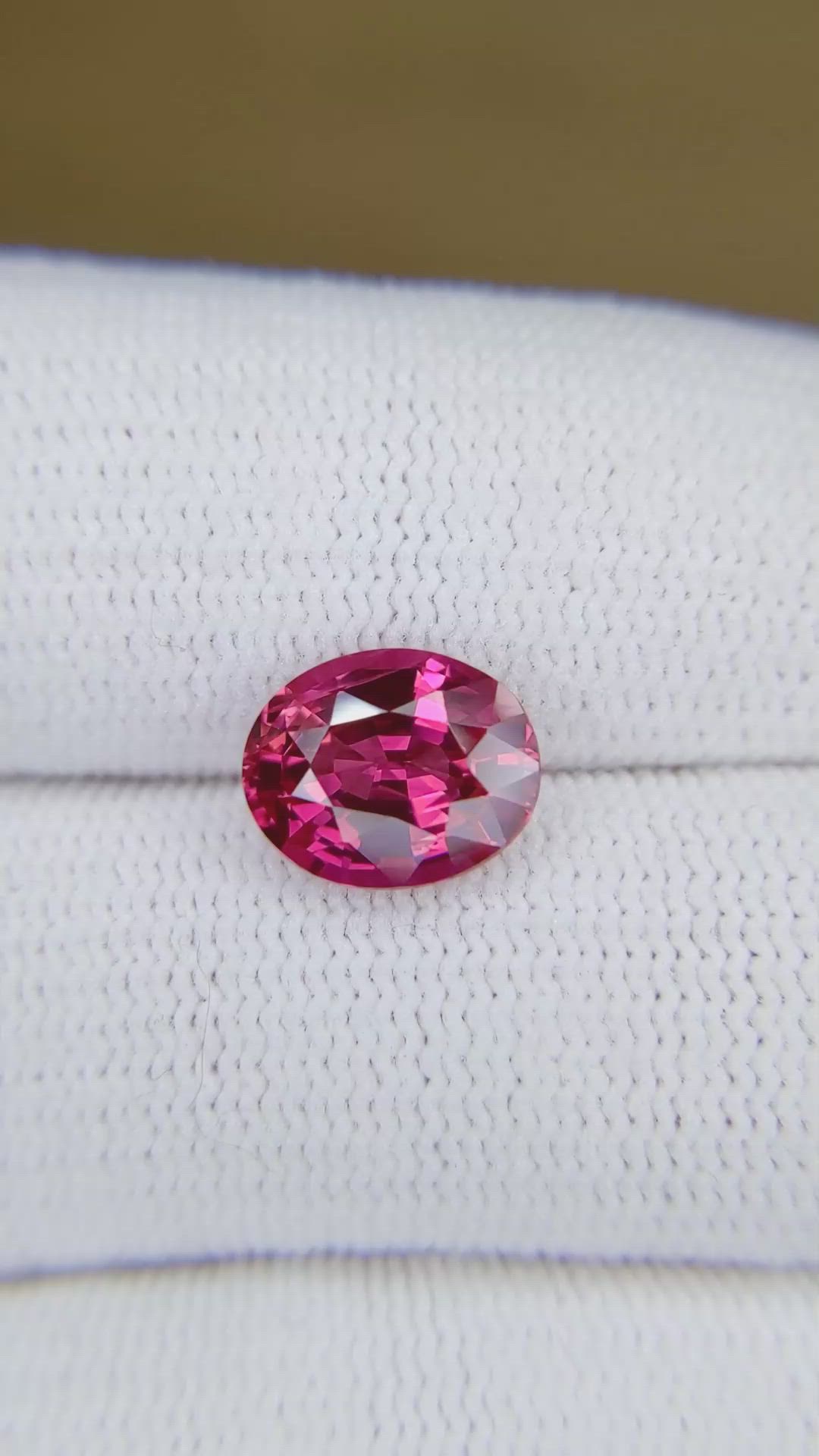 3.04 Ct. Pink Sapphire from Ceylon (Sri Lanka) Size Video