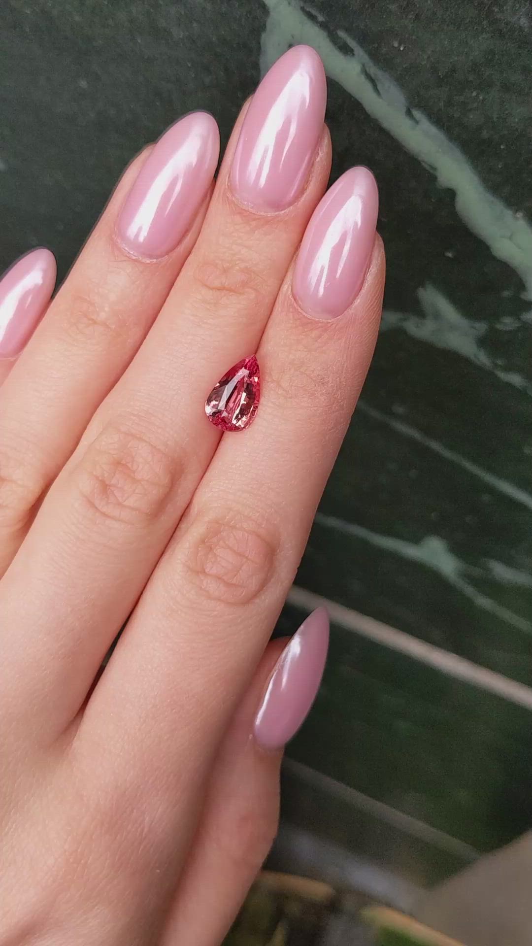 2.55 Ct. Padparadscha Sapphire from Ceylon (Sri Lanka) Size Video