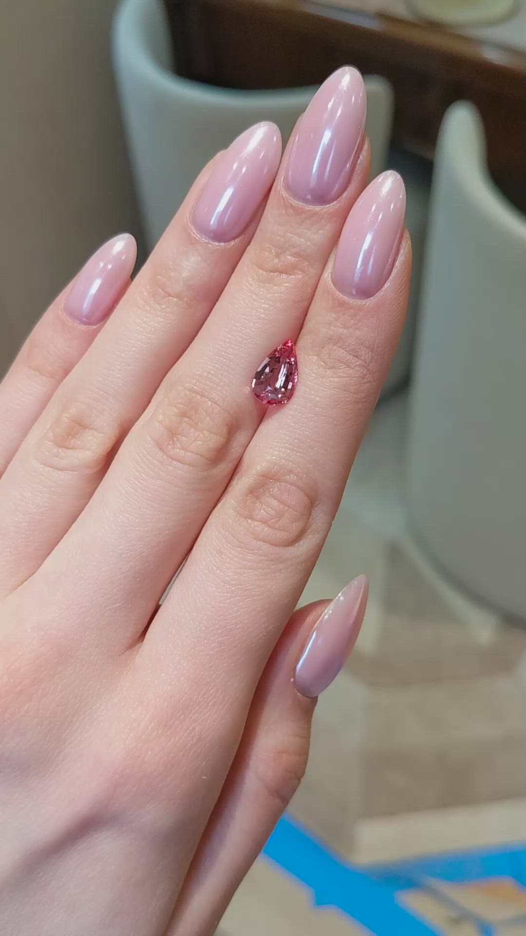 2.55 Ct. Padparadscha Sapphire from Ceylon (Sri Lanka) Size Video