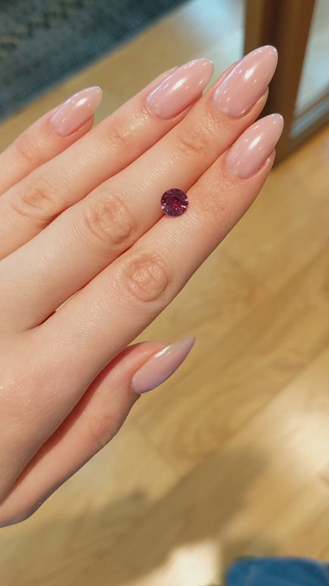 2.19 Ct. Padparadscha Sapphire from Ceylon (Sri Lanka) Size Video