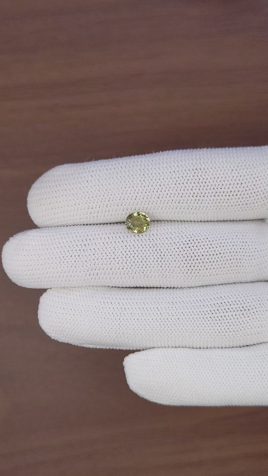 1.17 Ct. Yellowish Green Sapphire from Tanzania Size Video