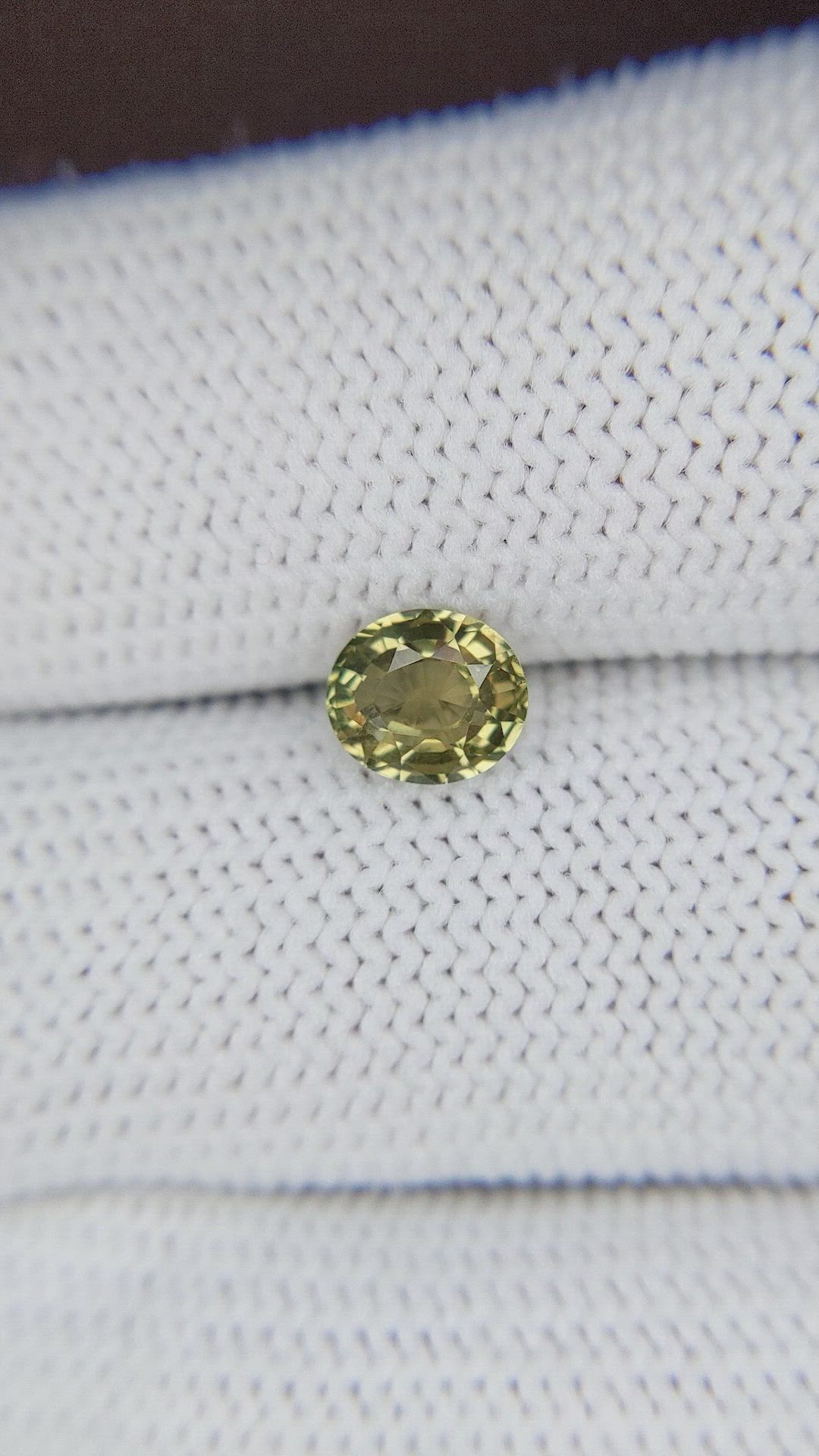 1.17 Ct. Yellowish Green Sapphire from Tanzania Size Video