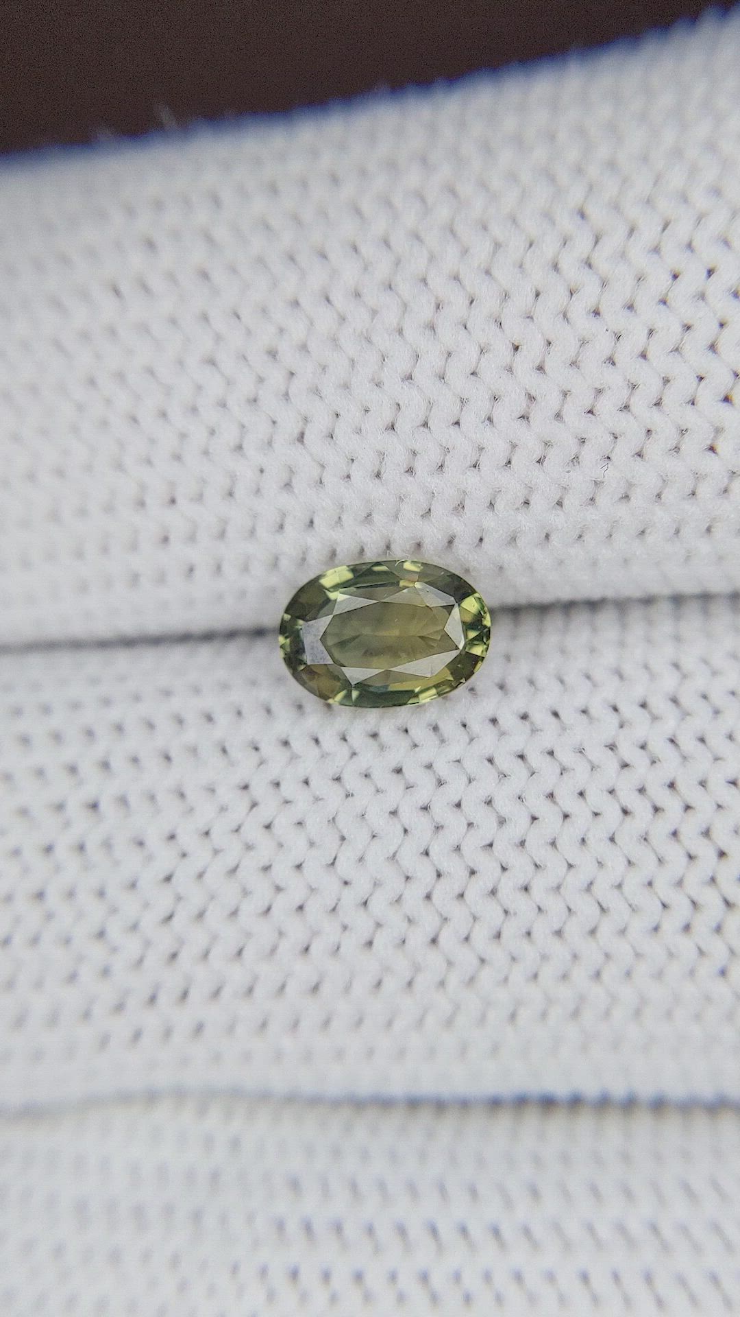 1.06 Ct. Yellowish Green Sapphire from Tanzania Size Video