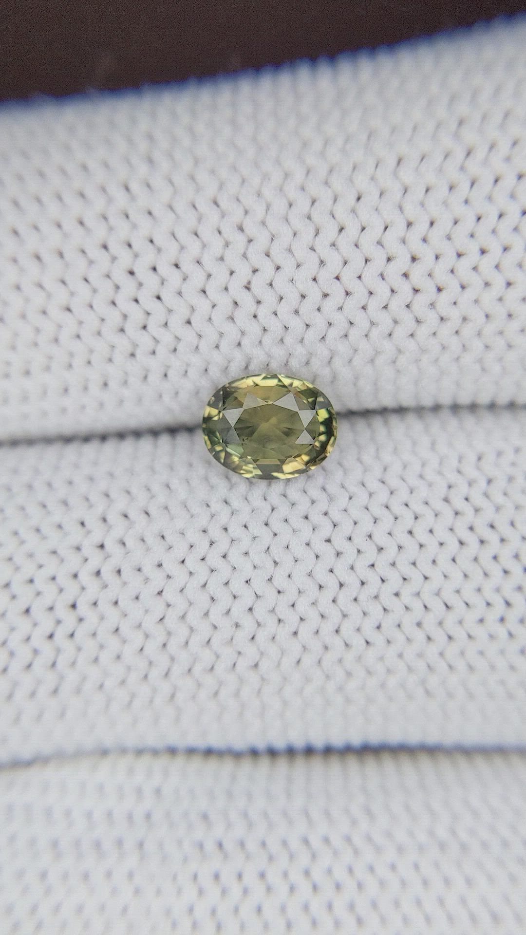 1.13 Ct. Yellowish Green Sapphire from Tanzania Size Video