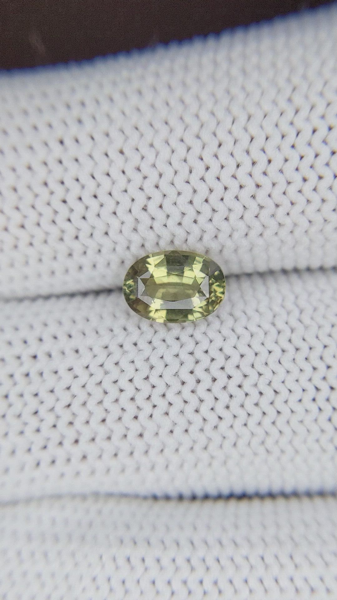1.41 Ct. Yellowish Green Sapphire from Tanzania Size Video