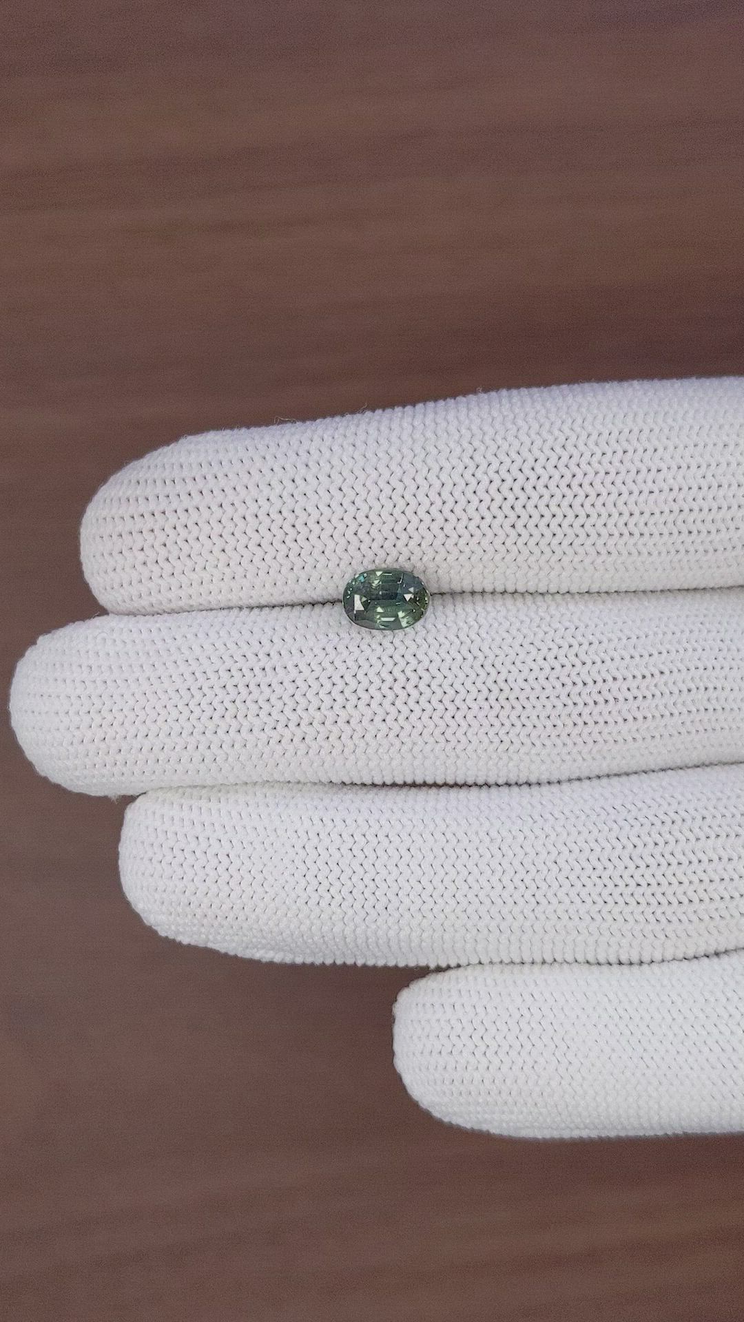 1.07 Ct. Bluish Green Sapphire from Tanzania Size Video