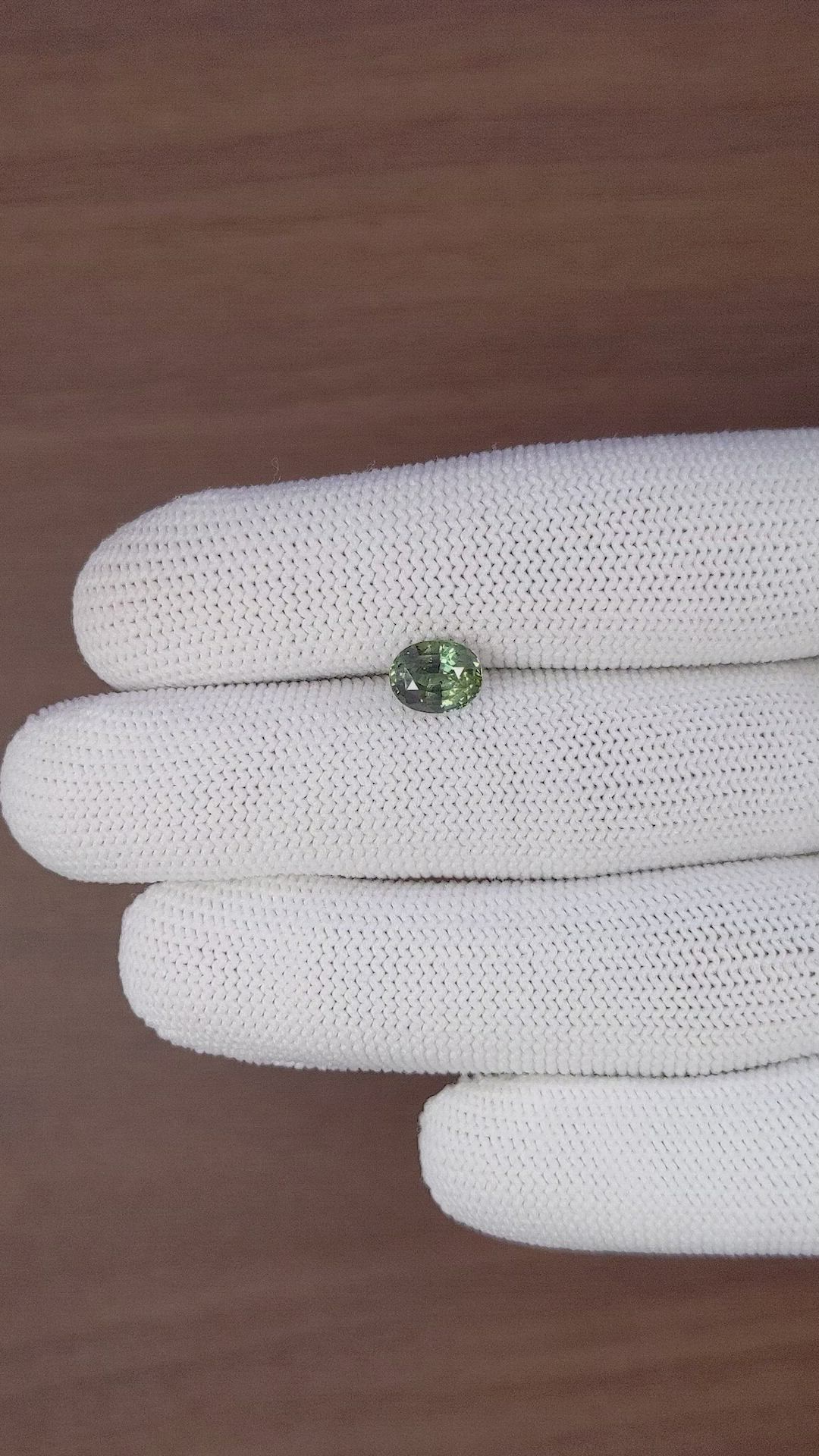 1.94 Ct. Bluish Green Sapphire from Tanzania Size Video