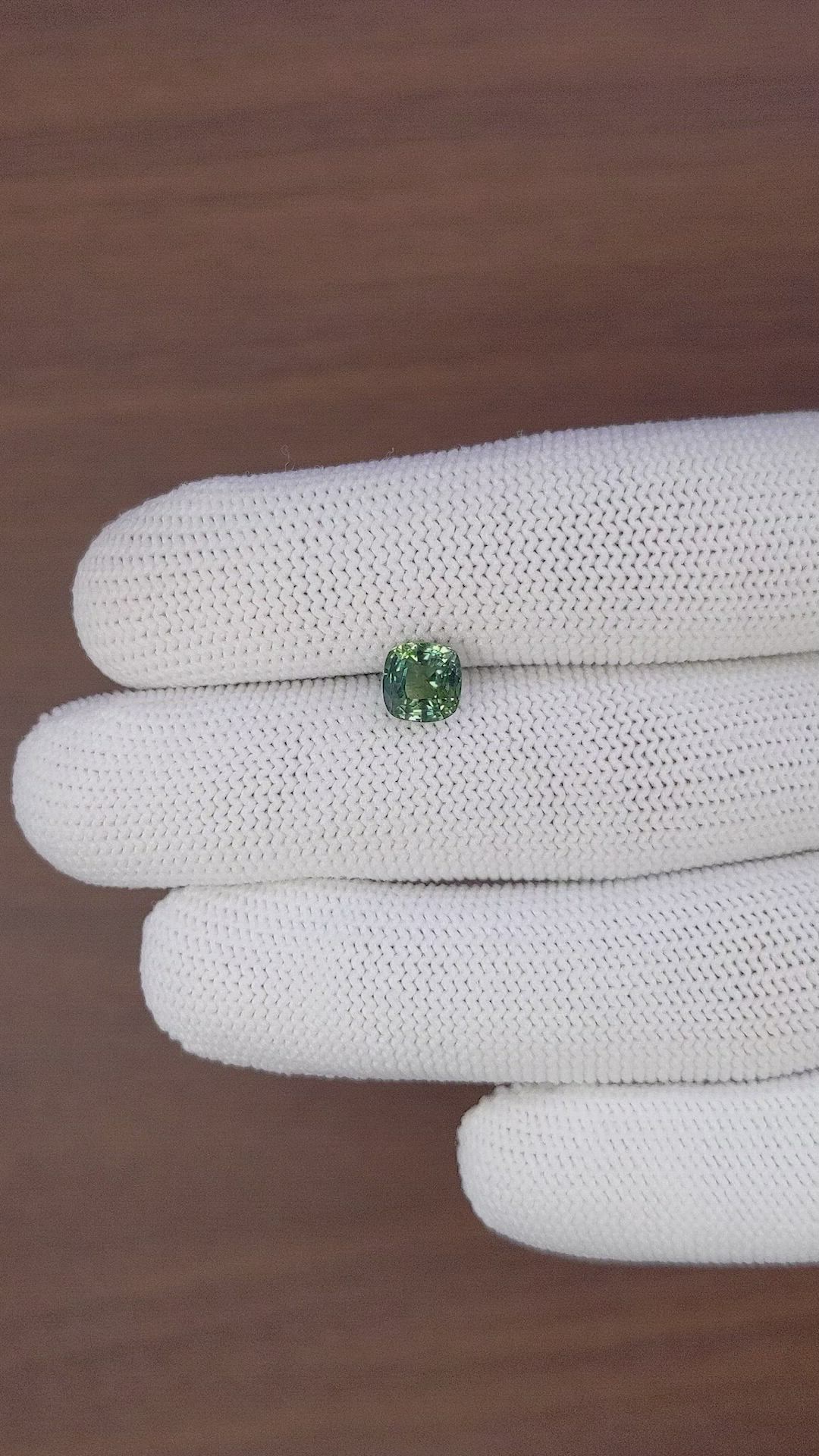 2.05 Ct. Bluish Green Sapphire from Tanzania Size Video