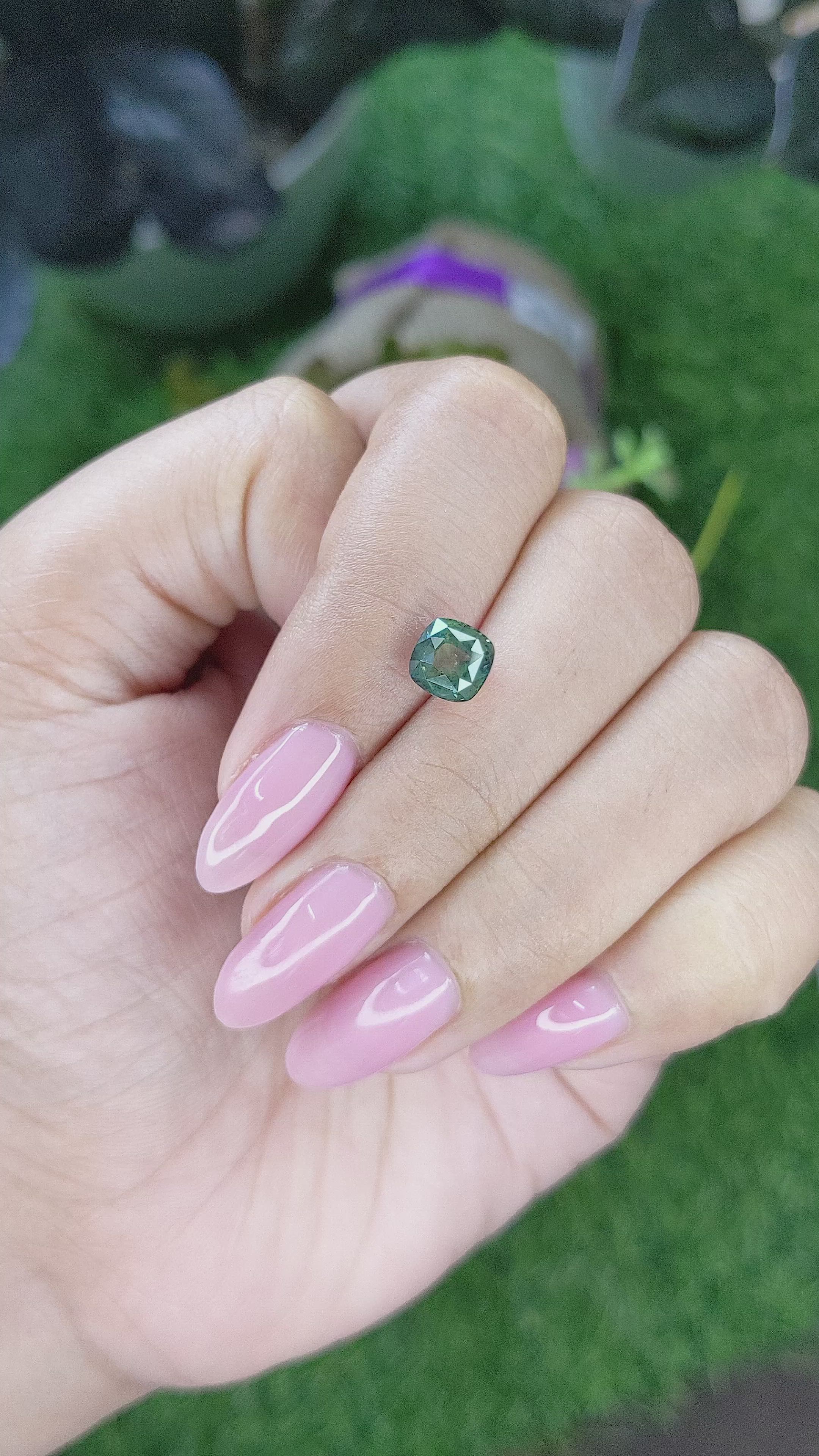 2.05 Ct. Bluish Green Sapphire from Tanzania Size Video