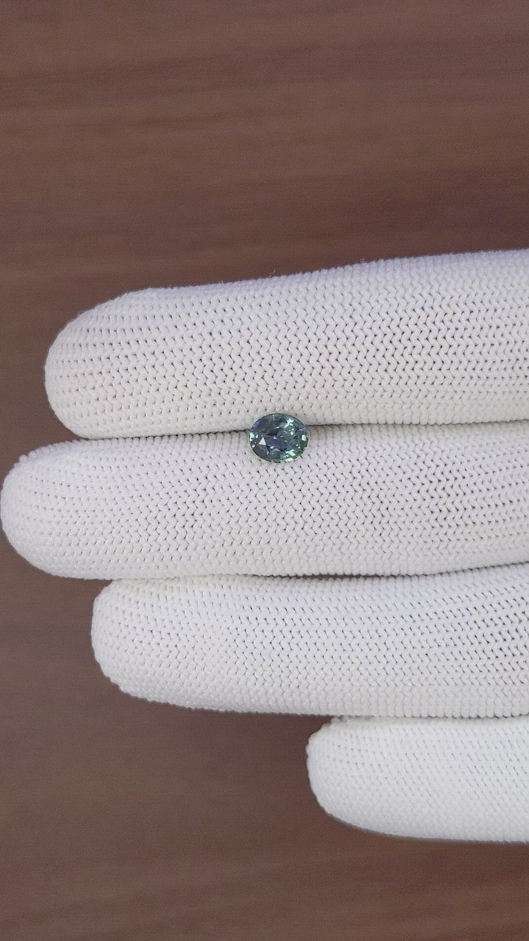 1.17 Ct. Bluish Green Sapphire from Tanzania Size Video