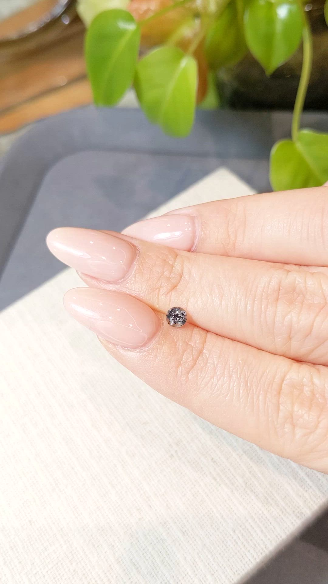 0.35 Ct. Bluish Grey Sapphire from Montana Size Video