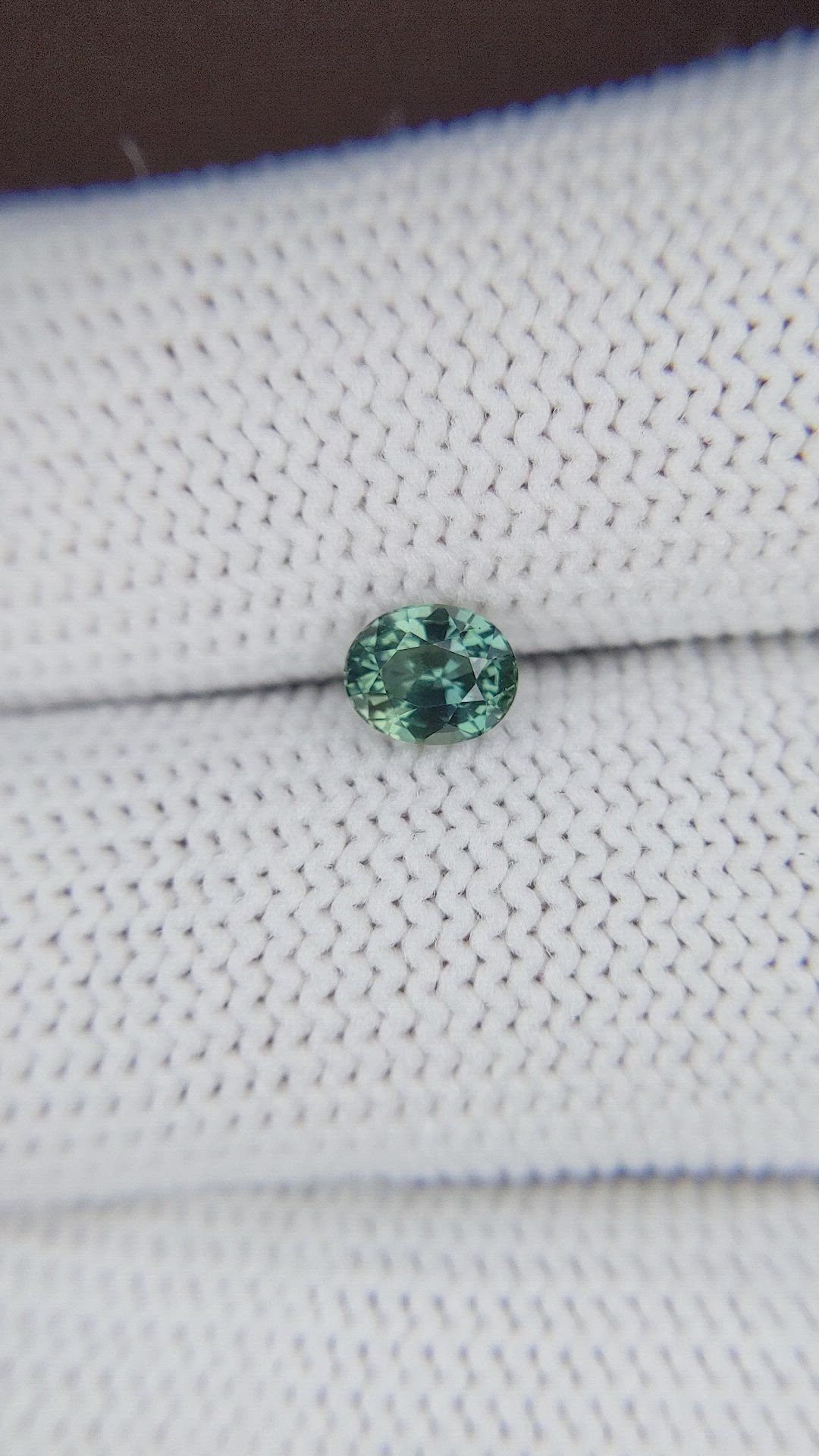 0.85 Ct. Bluish Green Sapphire from Tanzania Size Video