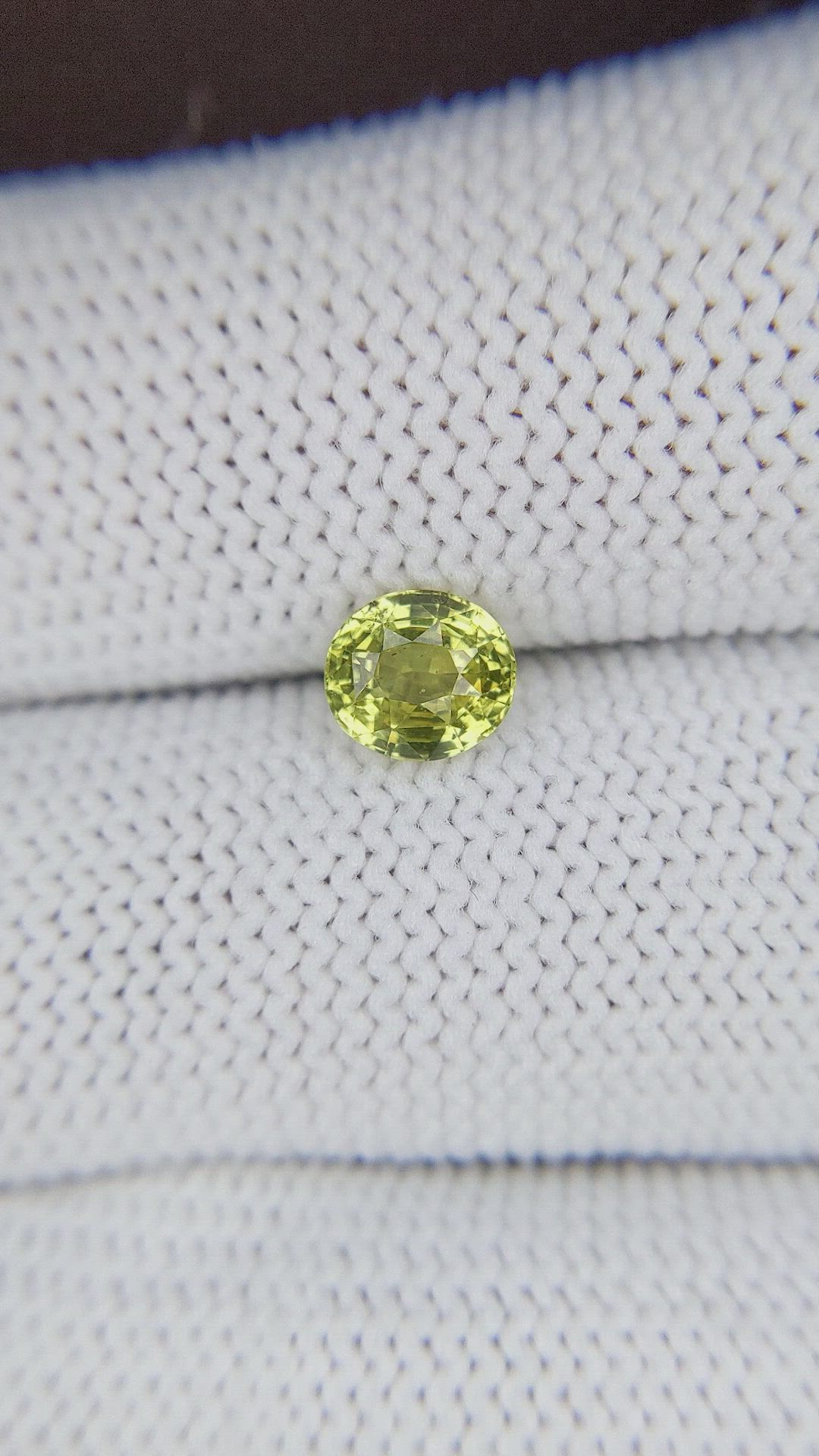 1.11 Ct. Yellowish Green Sapphire from Tanzania Size Video