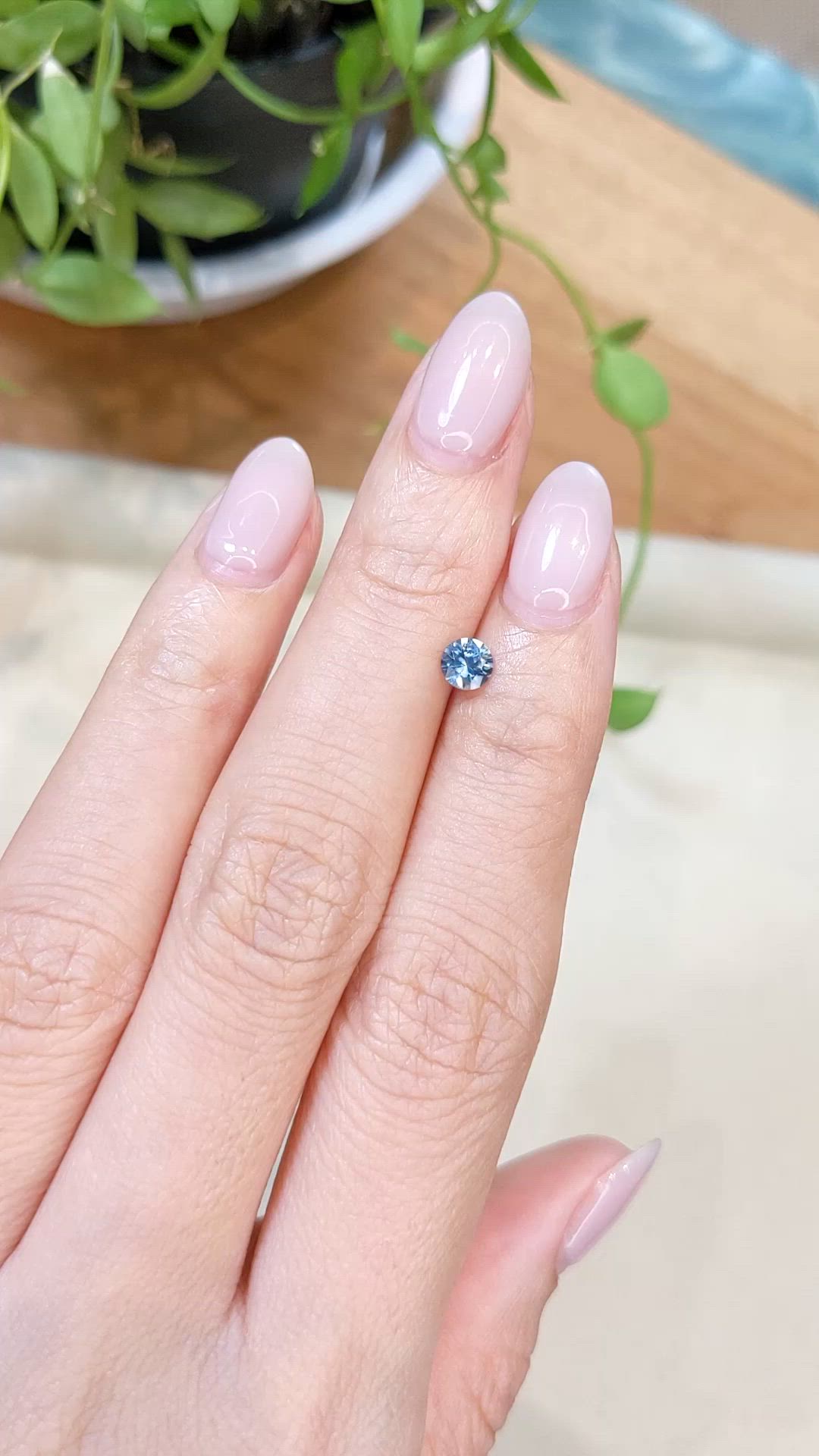0.41 Ct. Blue Sapphire from Montana Size Video
