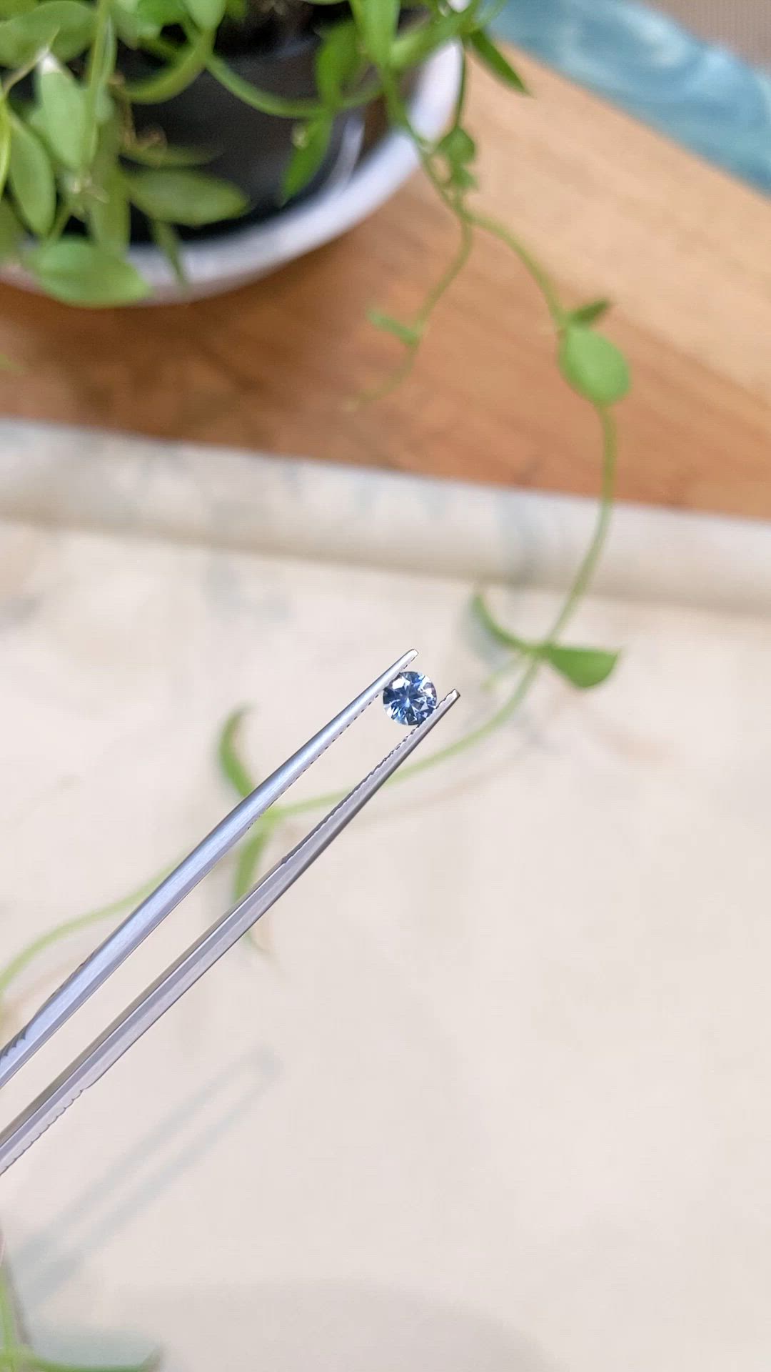 0.41 Ct. Blue Sapphire from Montana Size Video