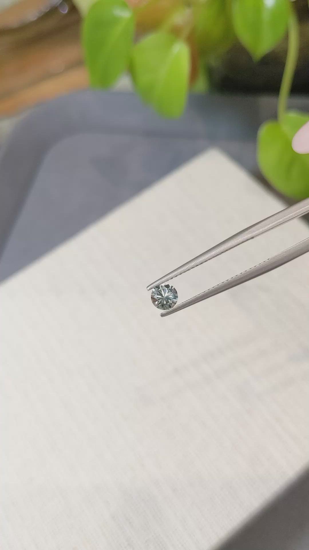 0.44 Ct. Greyish Blue Sapphire from Montana Size Video