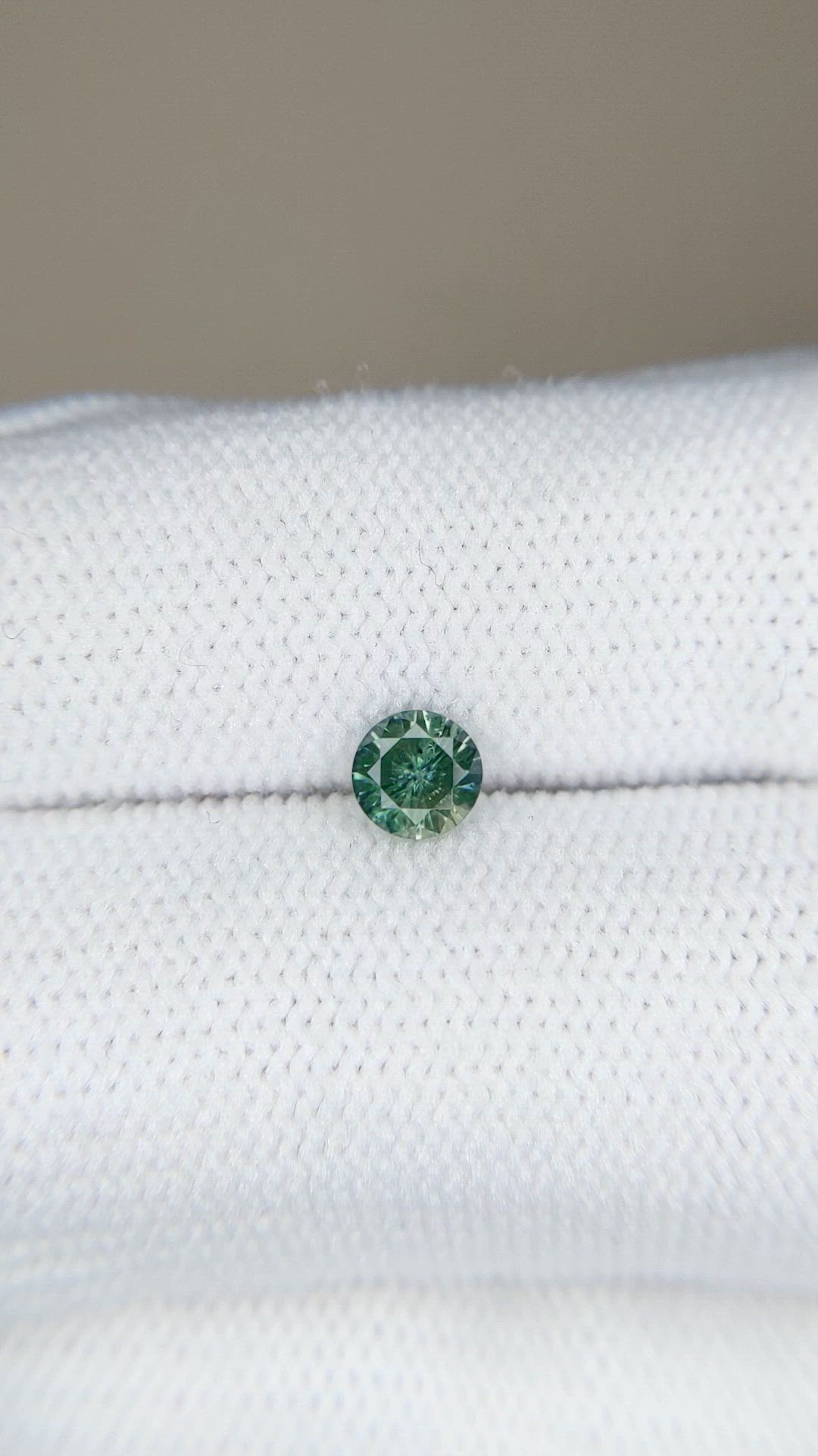 0.42 Ct. Bluish Green Sapphire from Montana Size Video