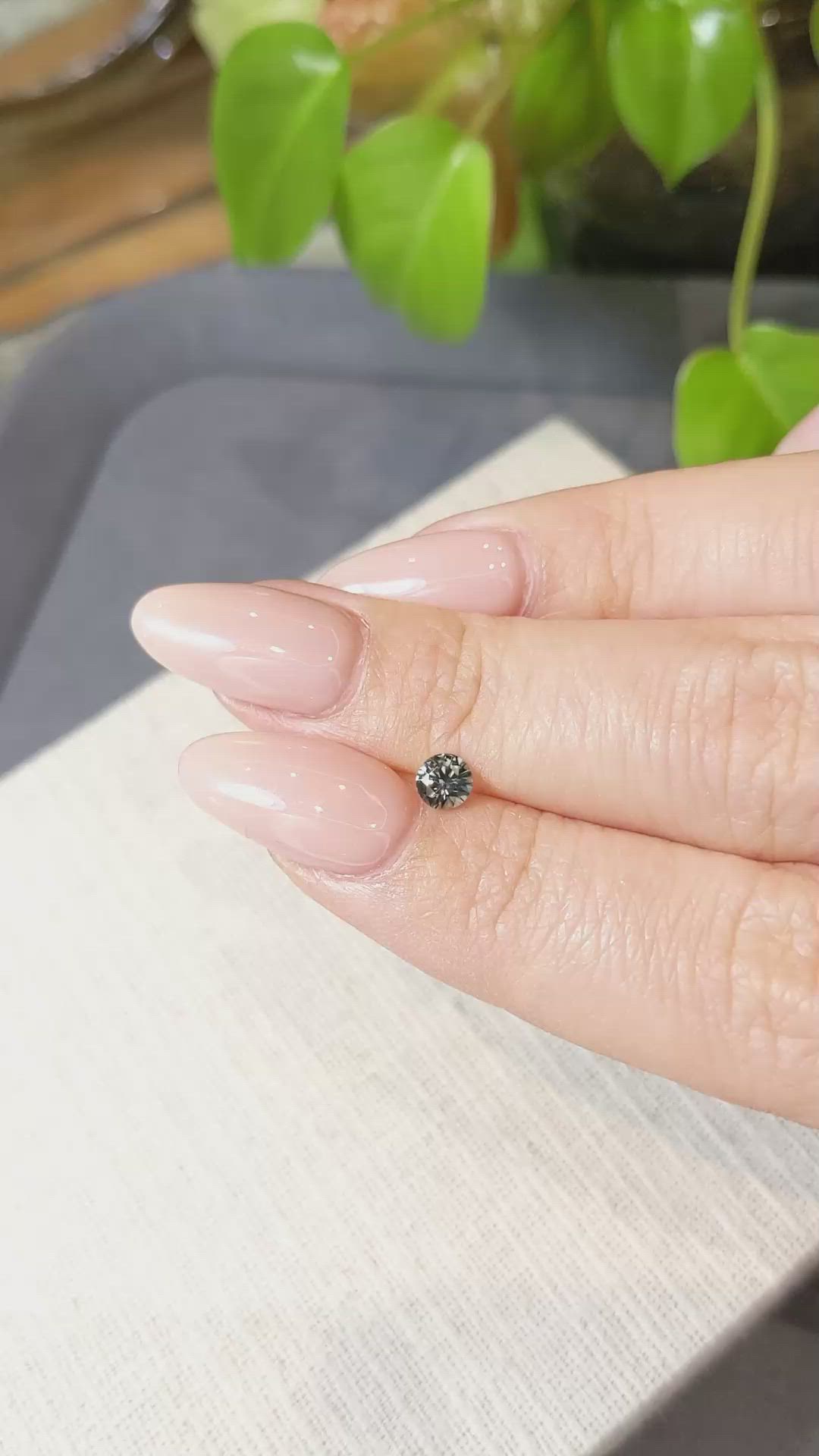 0.37 Ct. Bluish Green Sapphire from Montana Size Video