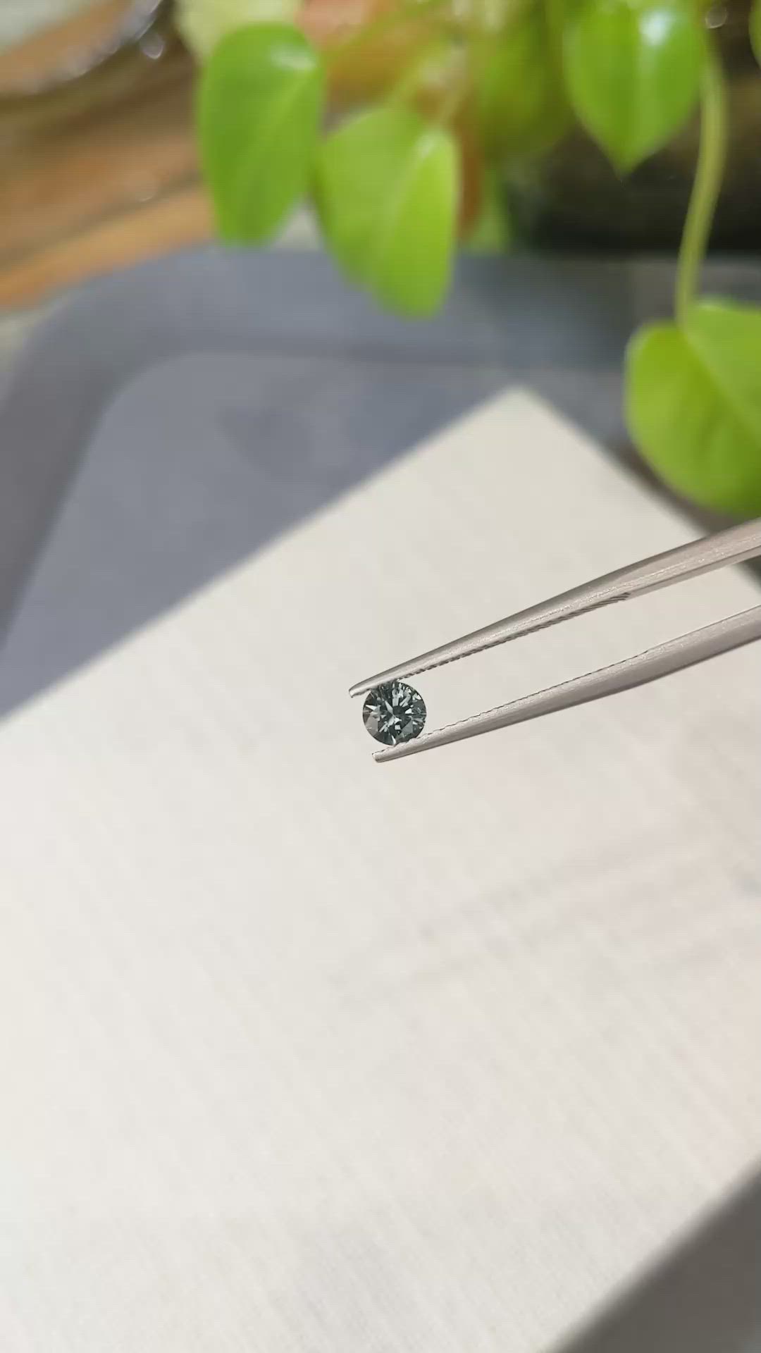 0.37 Ct. Bluish Green Sapphire from Montana Size Video