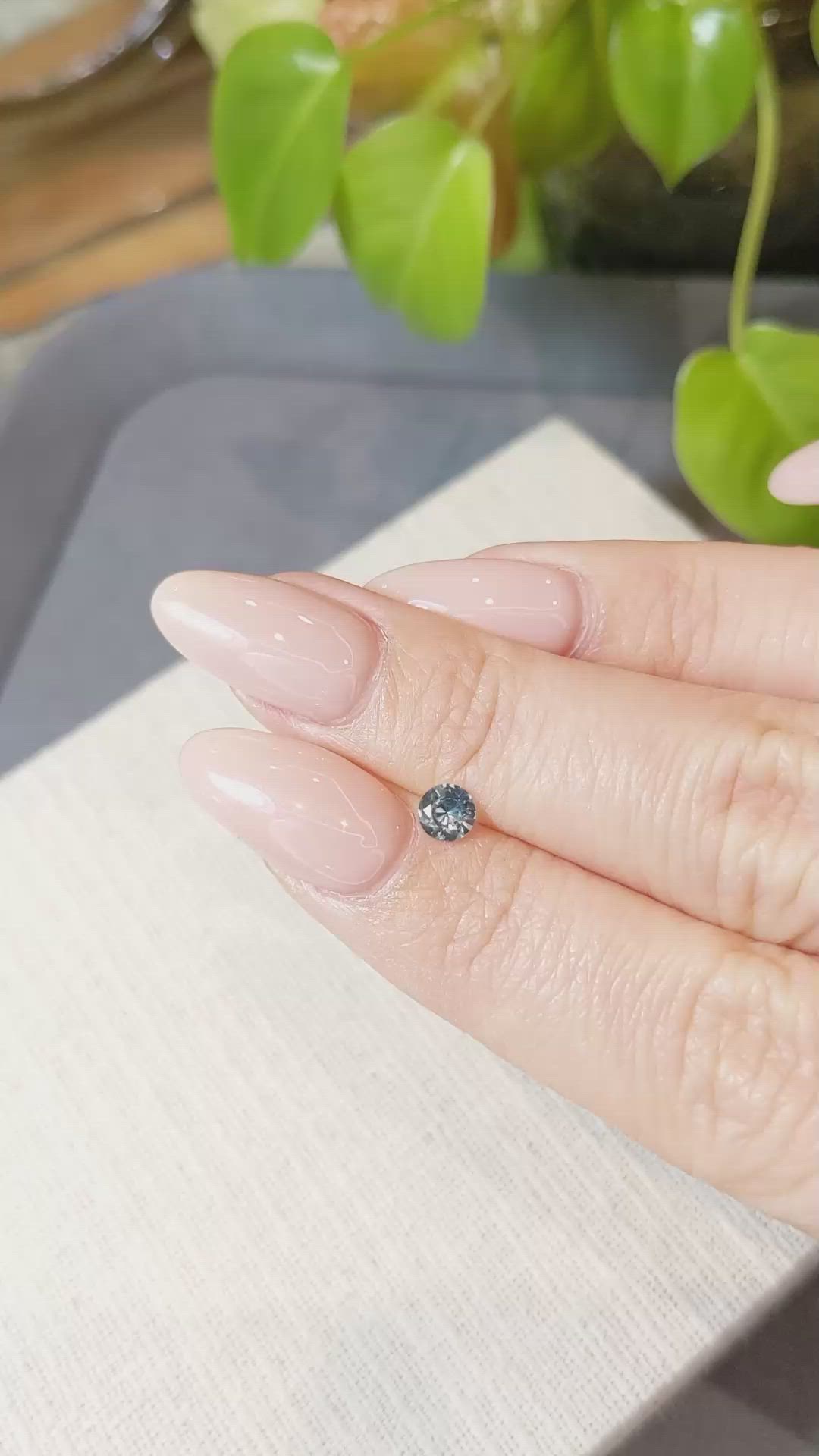 0.39 Ct. Blue Sapphire from Montana Size Video