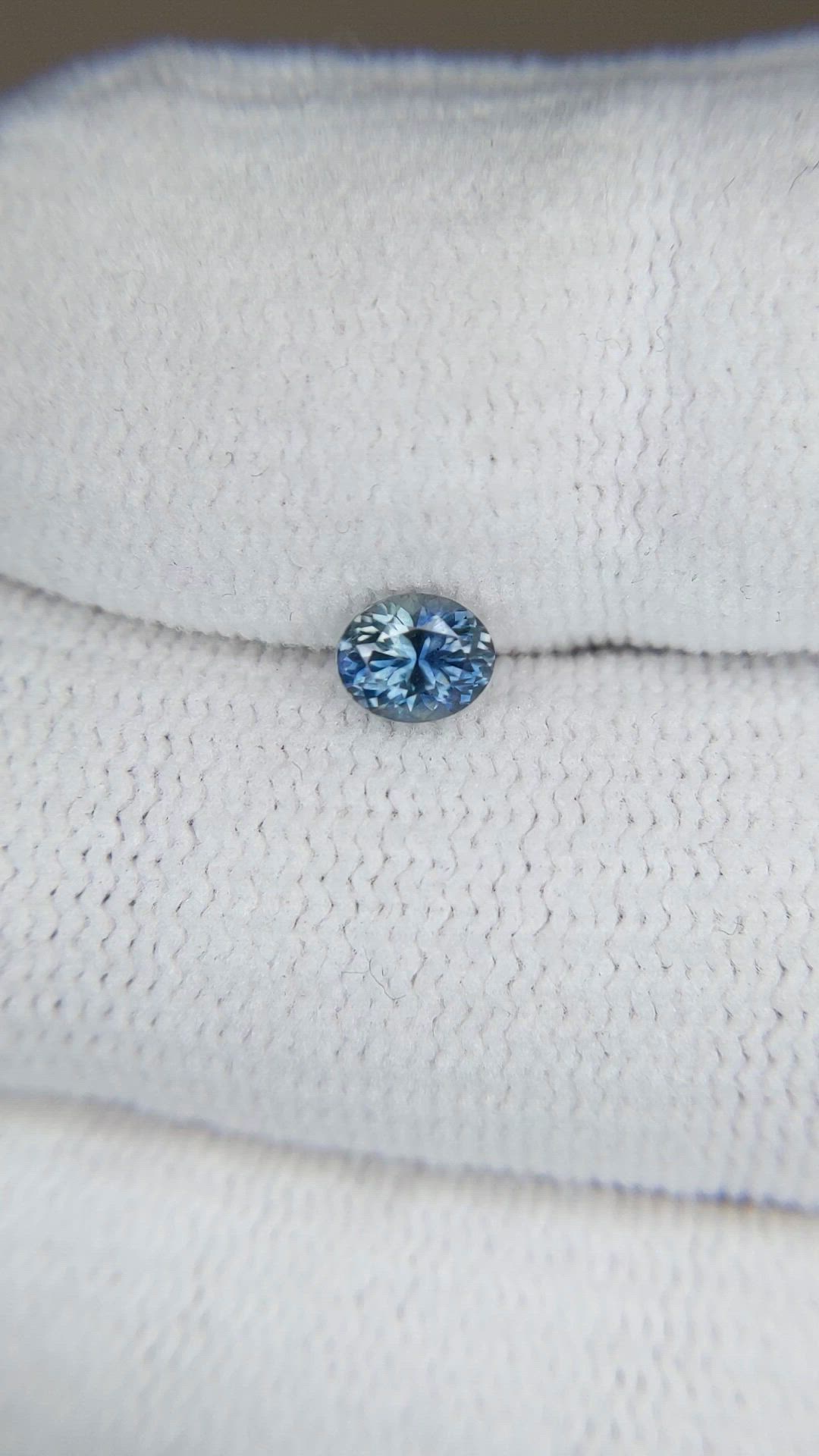 0.48 Ct. Blue Sapphire from Montana Size Video