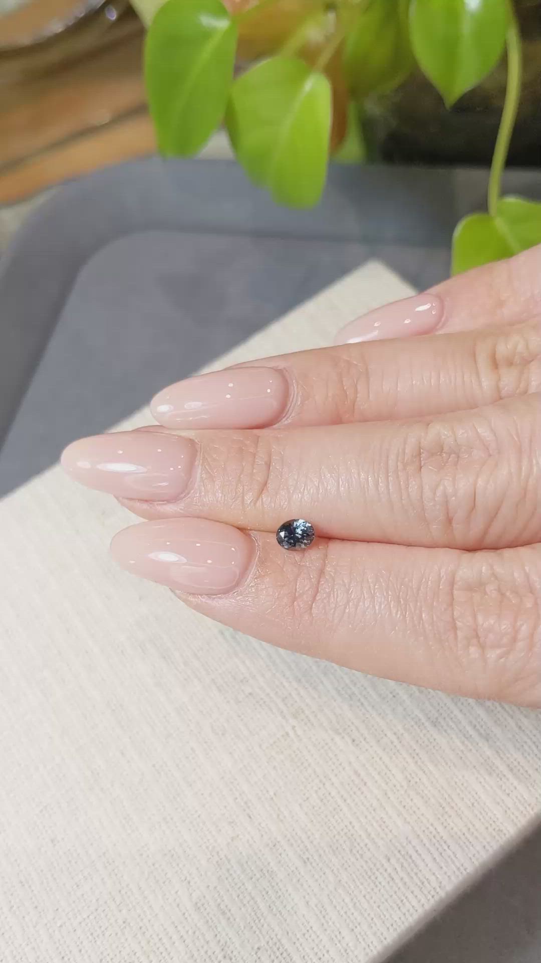 0.48 Ct. Blue Sapphire from Montana Size Video