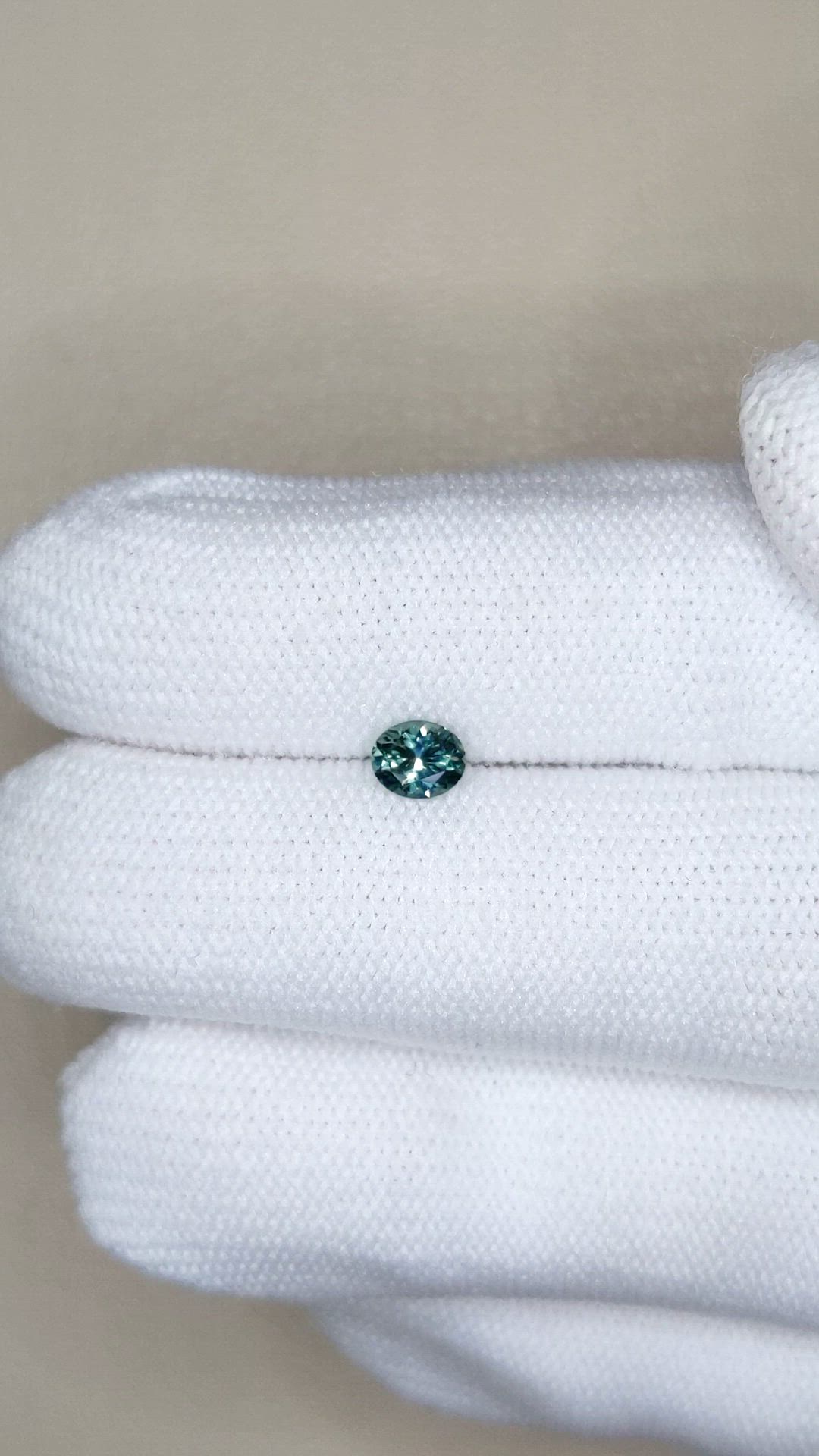 0.48 Ct. Greenish Blue Sapphire from Montana Size Video