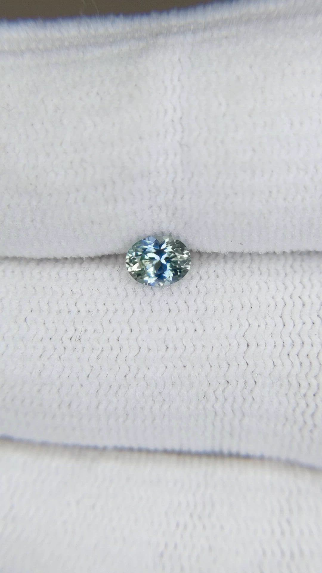 0.48 Ct. Bluish Grey Sapphire from Montana Size Video