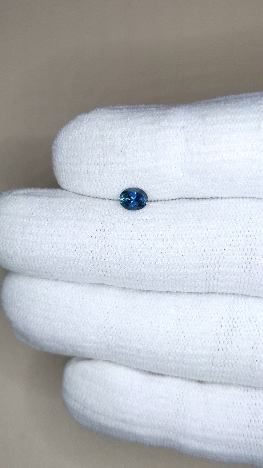 0.47 Ct. Greenish Blue Sapphire from Montana Size Video