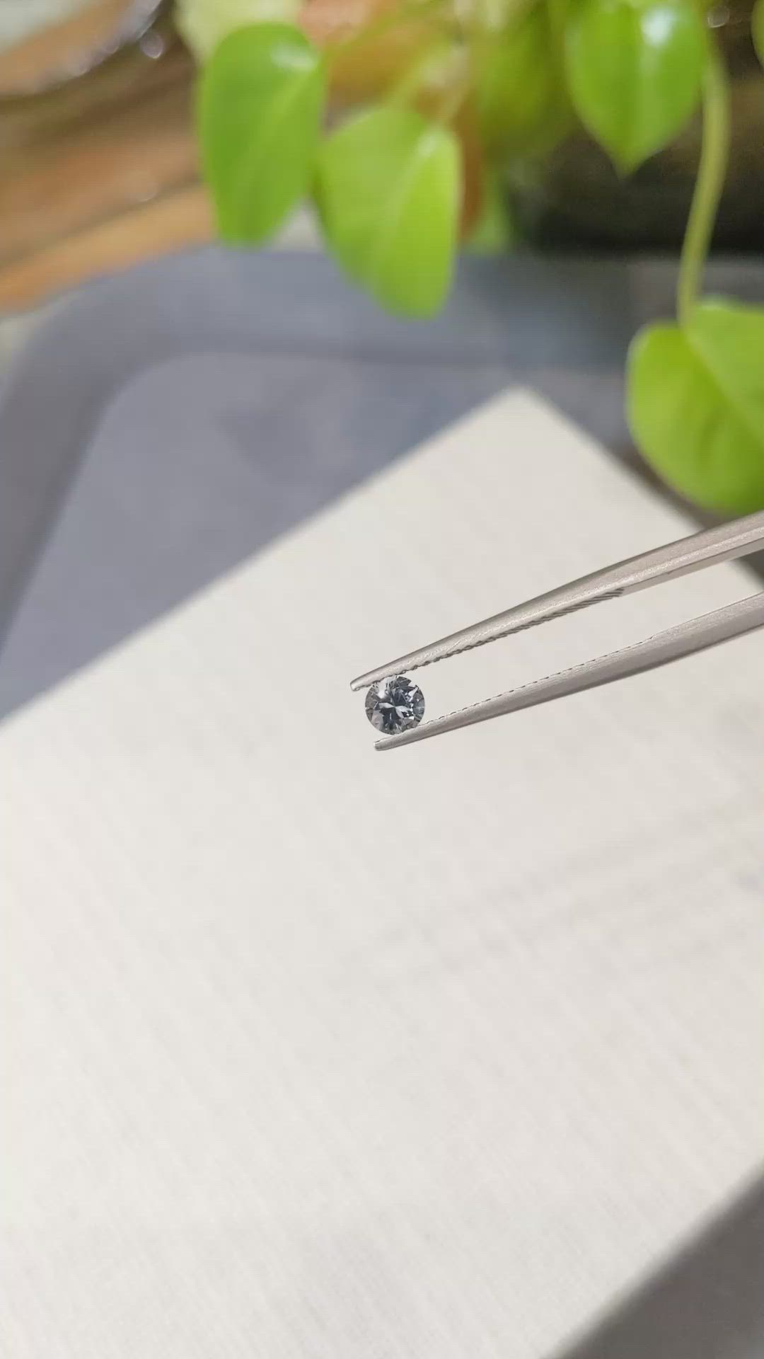 0.35 Ct. Bluish Grey Sapphire from Montana Size Video