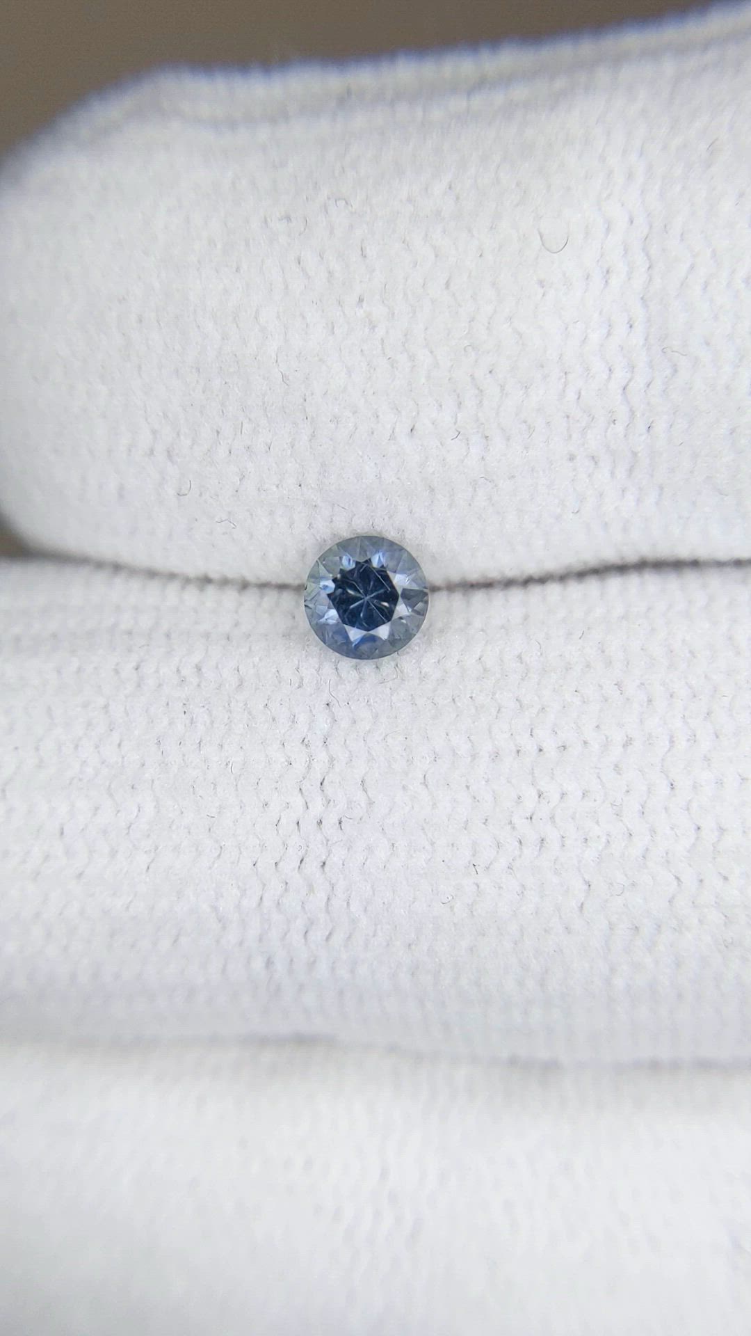 0.35 Ct. Bluish Grey Sapphire from Montana Size Video
