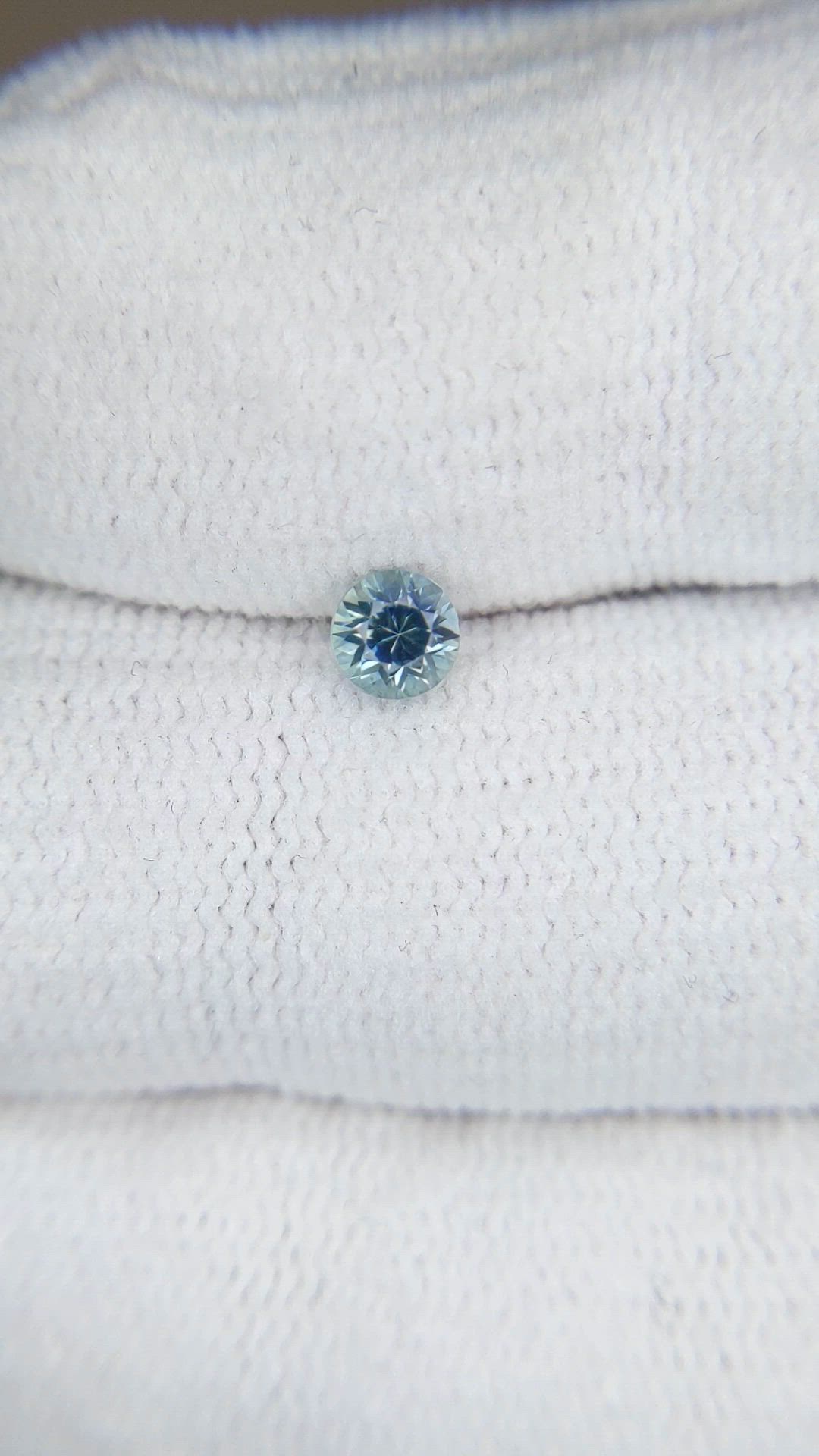 0.34 Ct. Bluish Green Sapphire from Montana Size Video